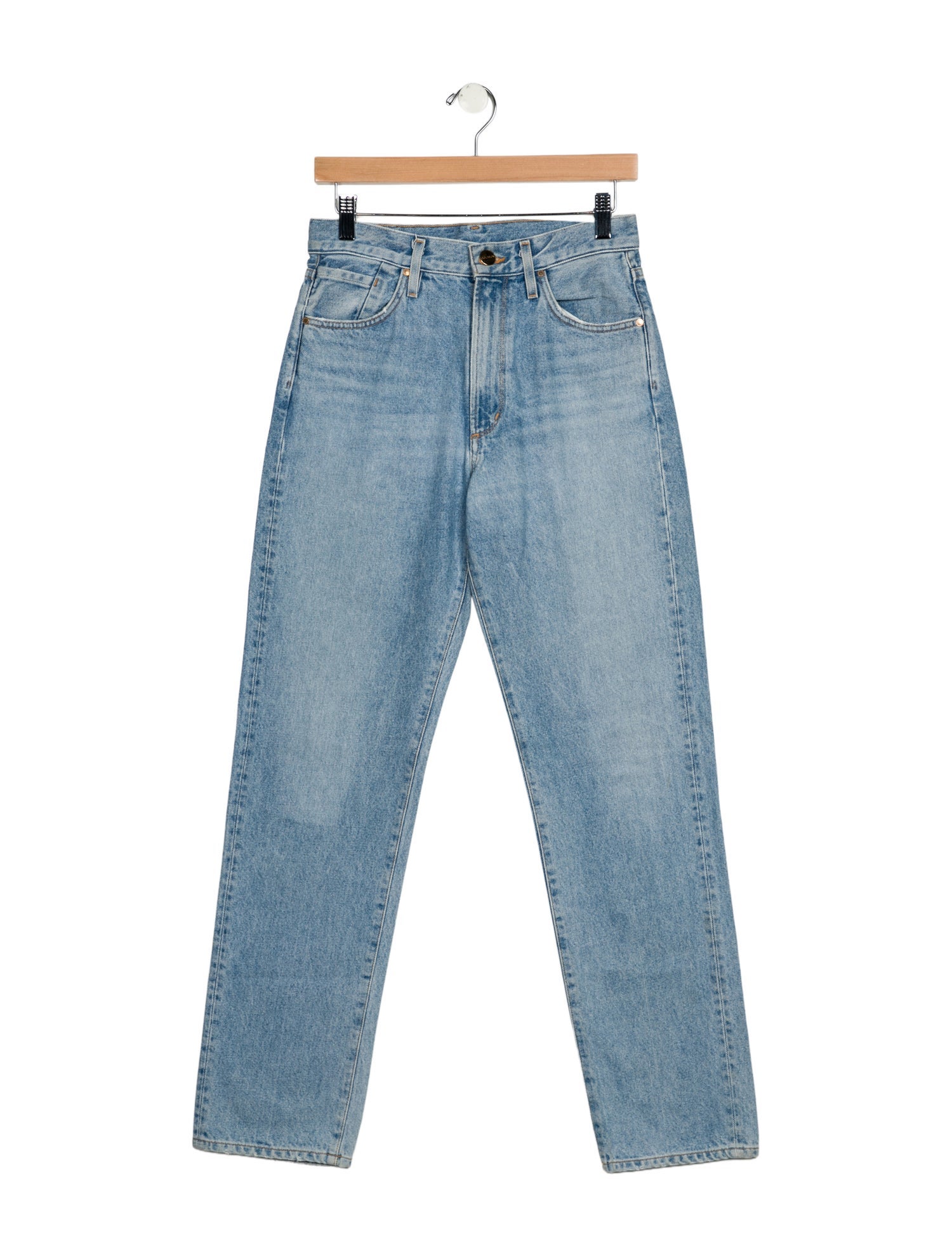 GoldSign Mid-Rise Straight Leg Jeans