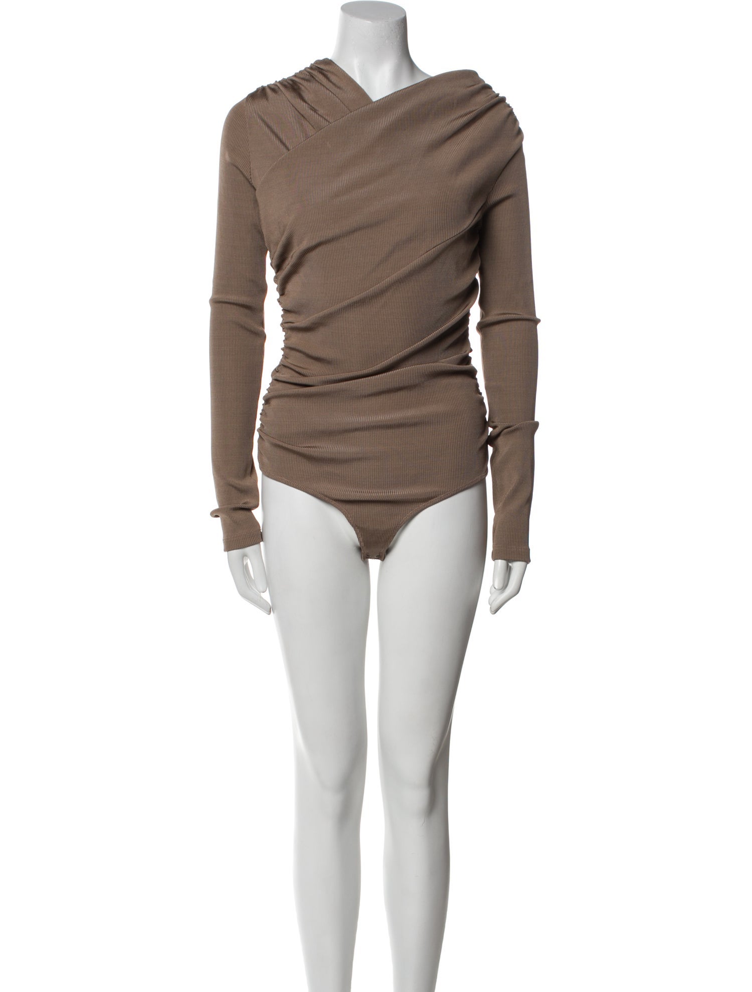 GoldSign One-Shoulder Long Sleeve Bodysuit