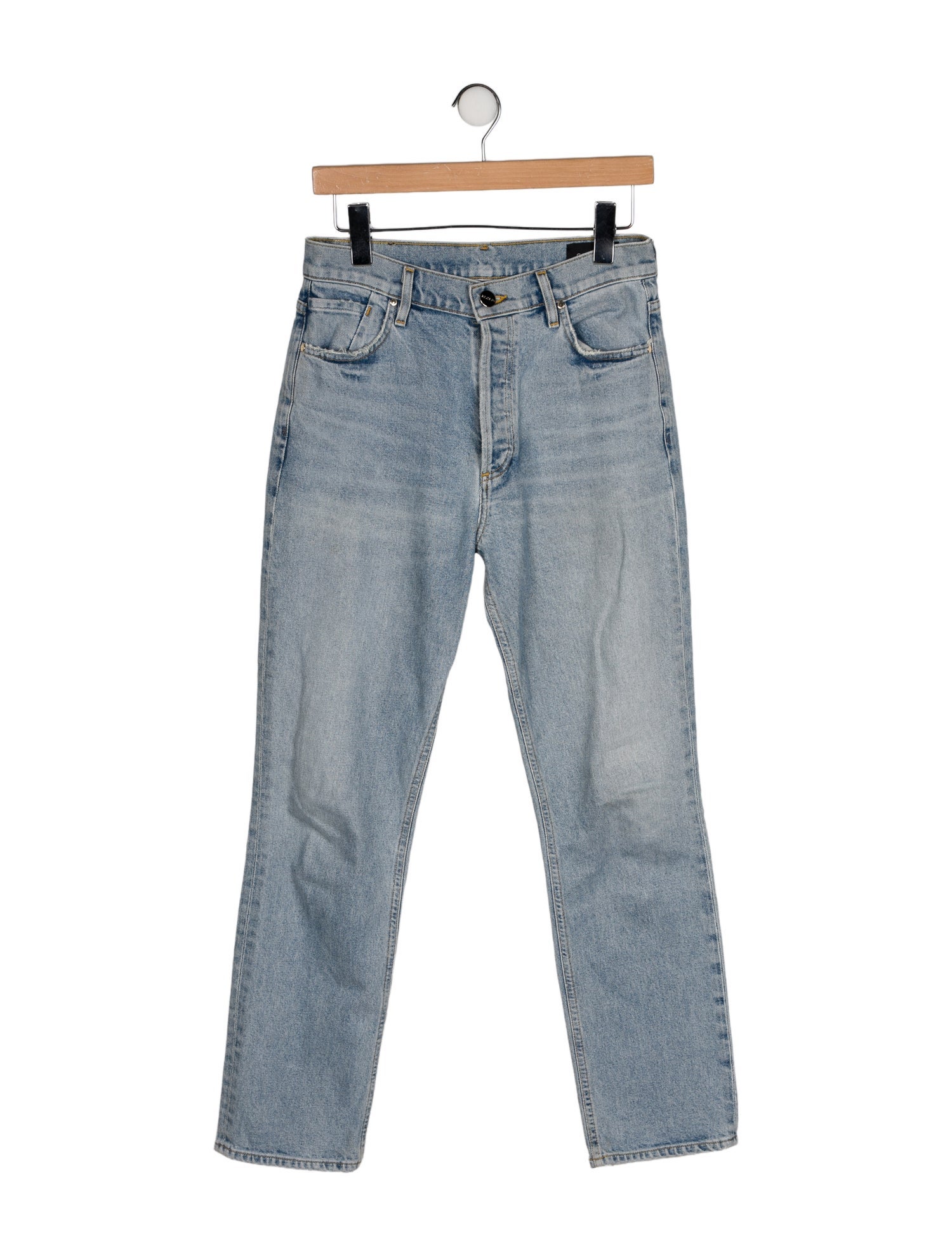 GoldSign High-Rise Straight Leg Jeans