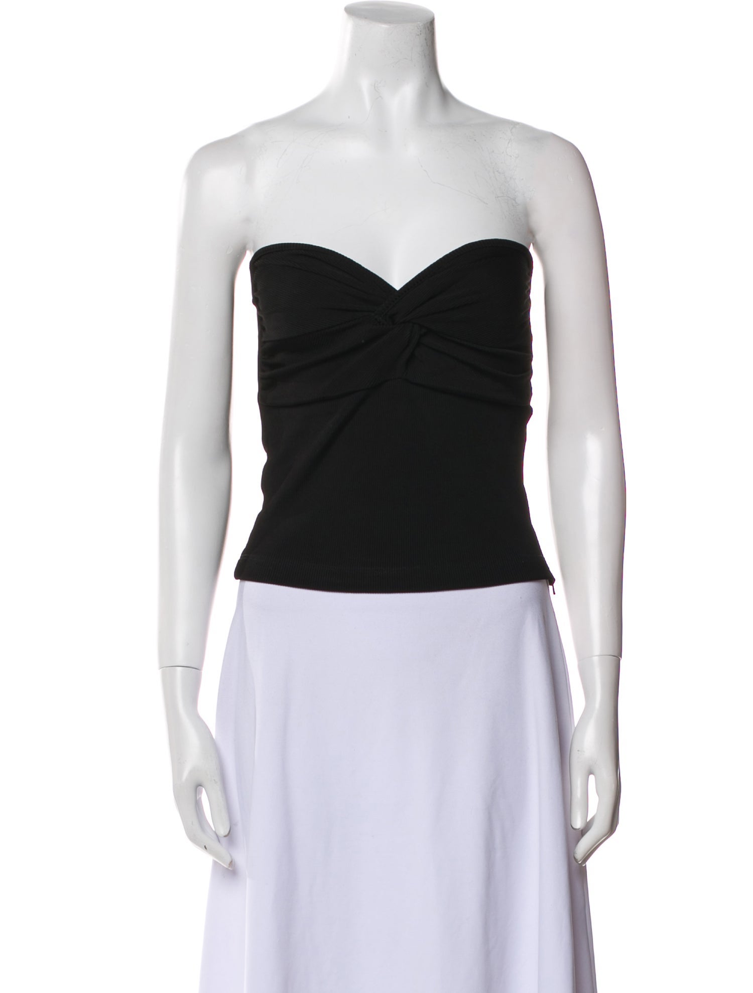 GoldSign Strapless Crop Top