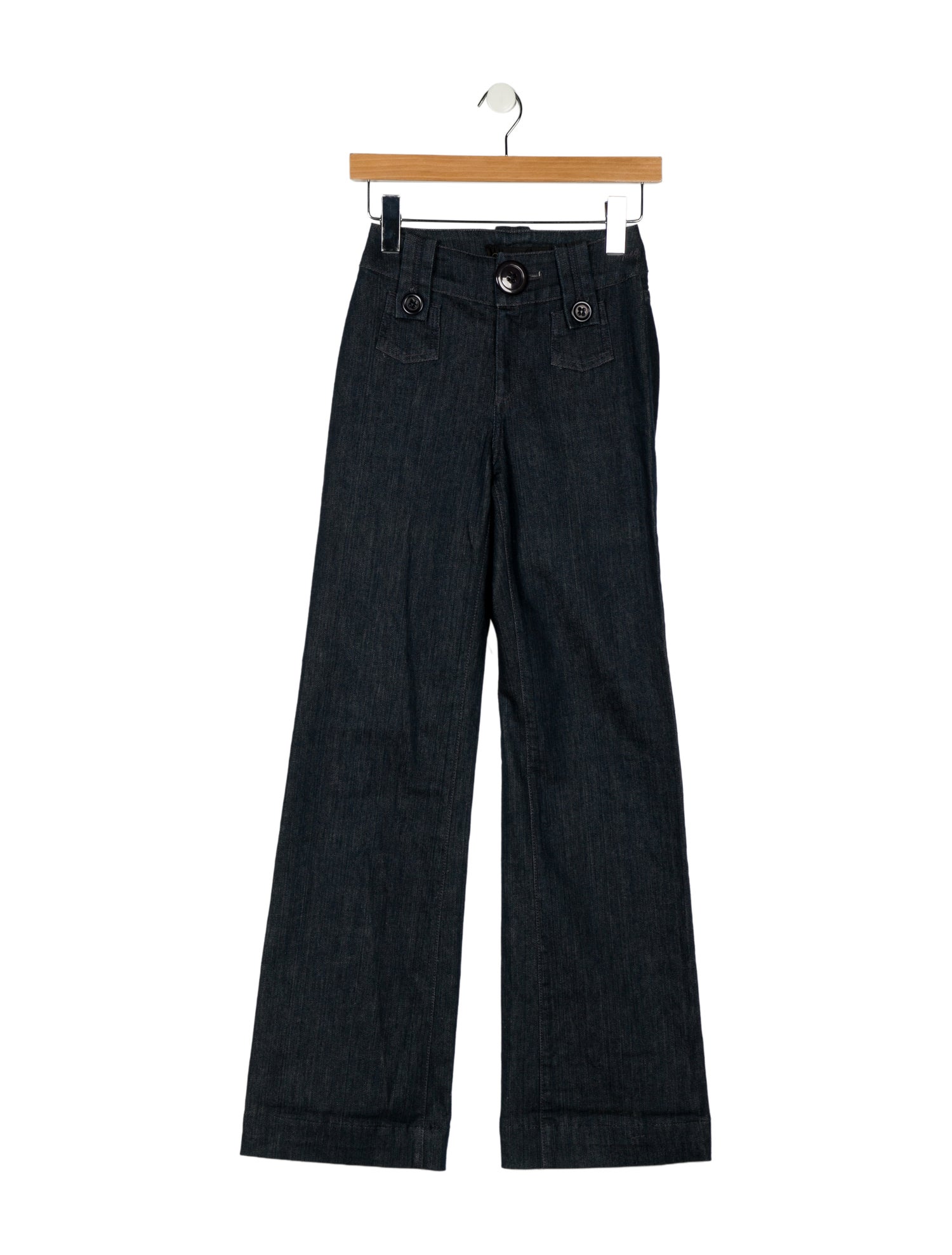 GoldSign Mid-Rise Wide Leg Jeans