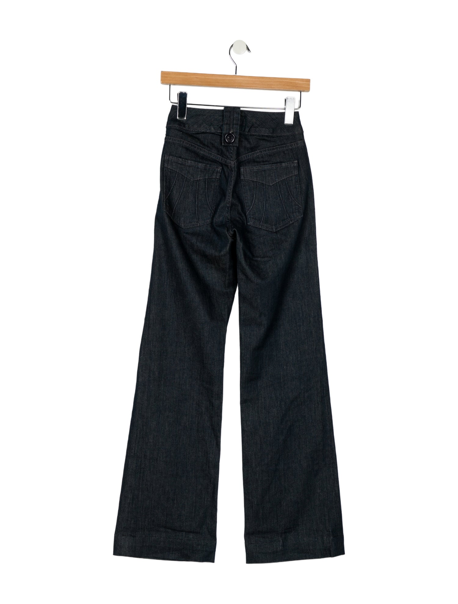 GoldSign Mid-Rise Wide Leg Jeans