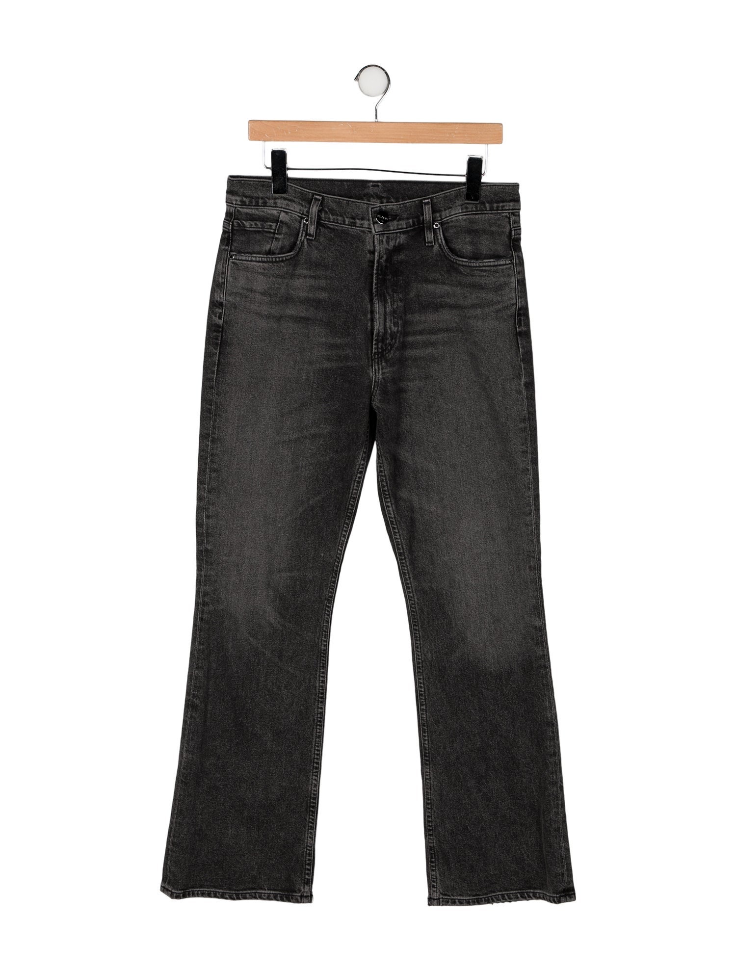 GoldSign Mid-Rise Wide Leg Jeans