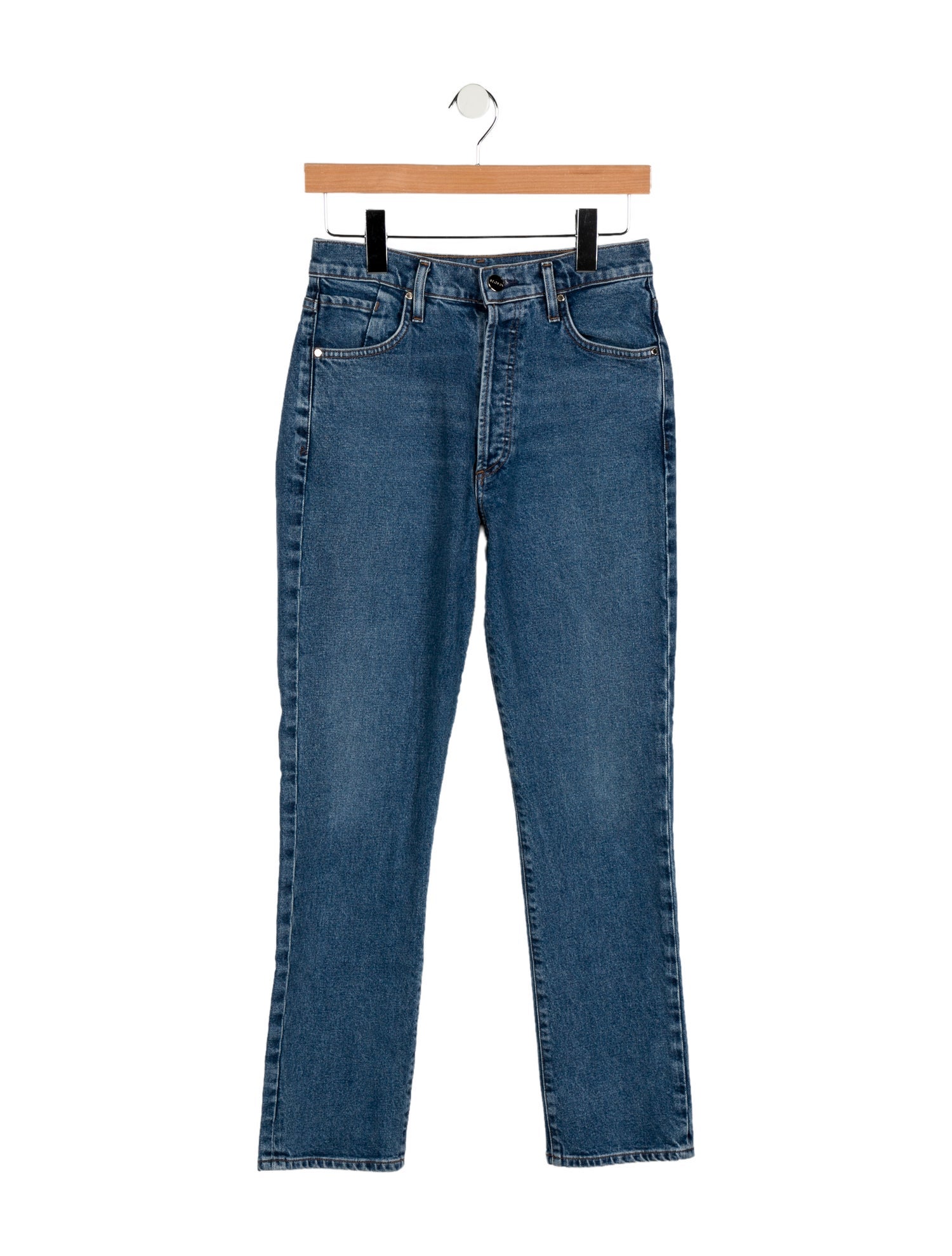 GoldSign High-Rise Straight Leg Jeans