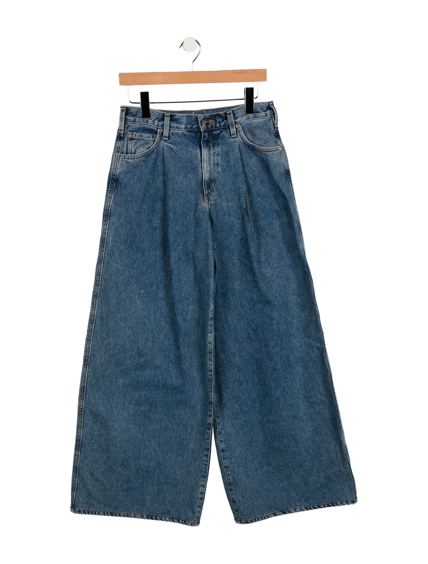 GoldSign High-Rise Wide Leg Jeans