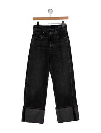 GoldSign High-Rise Wide Leg Jeans