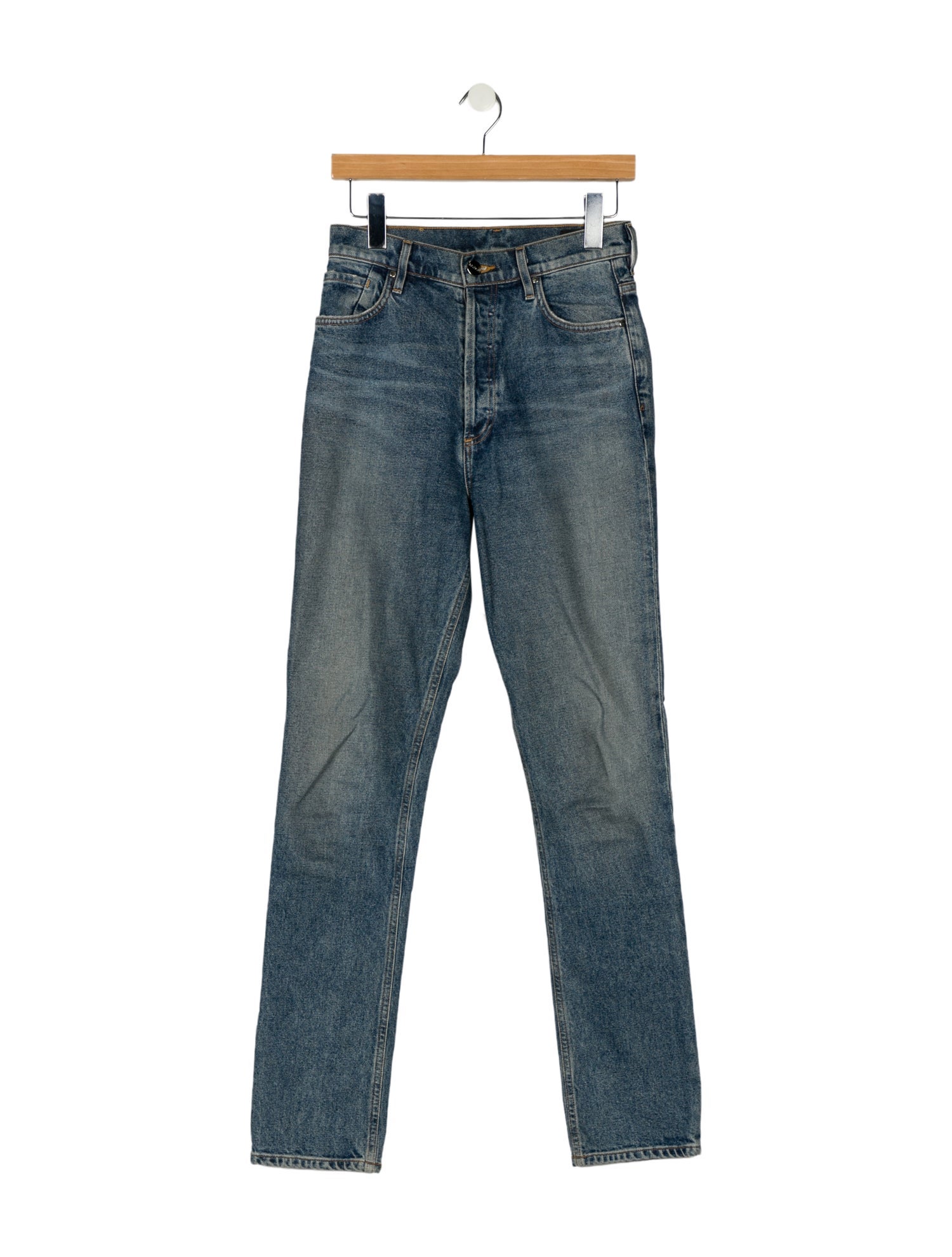 GoldSign High-Rise Straight Leg Jeans