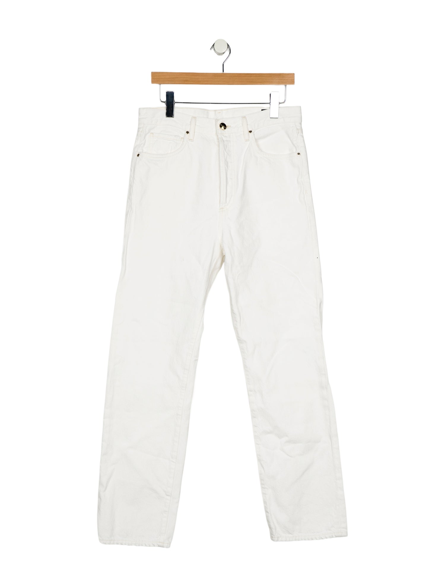 GoldSign High-Rise Straight Leg Jeans