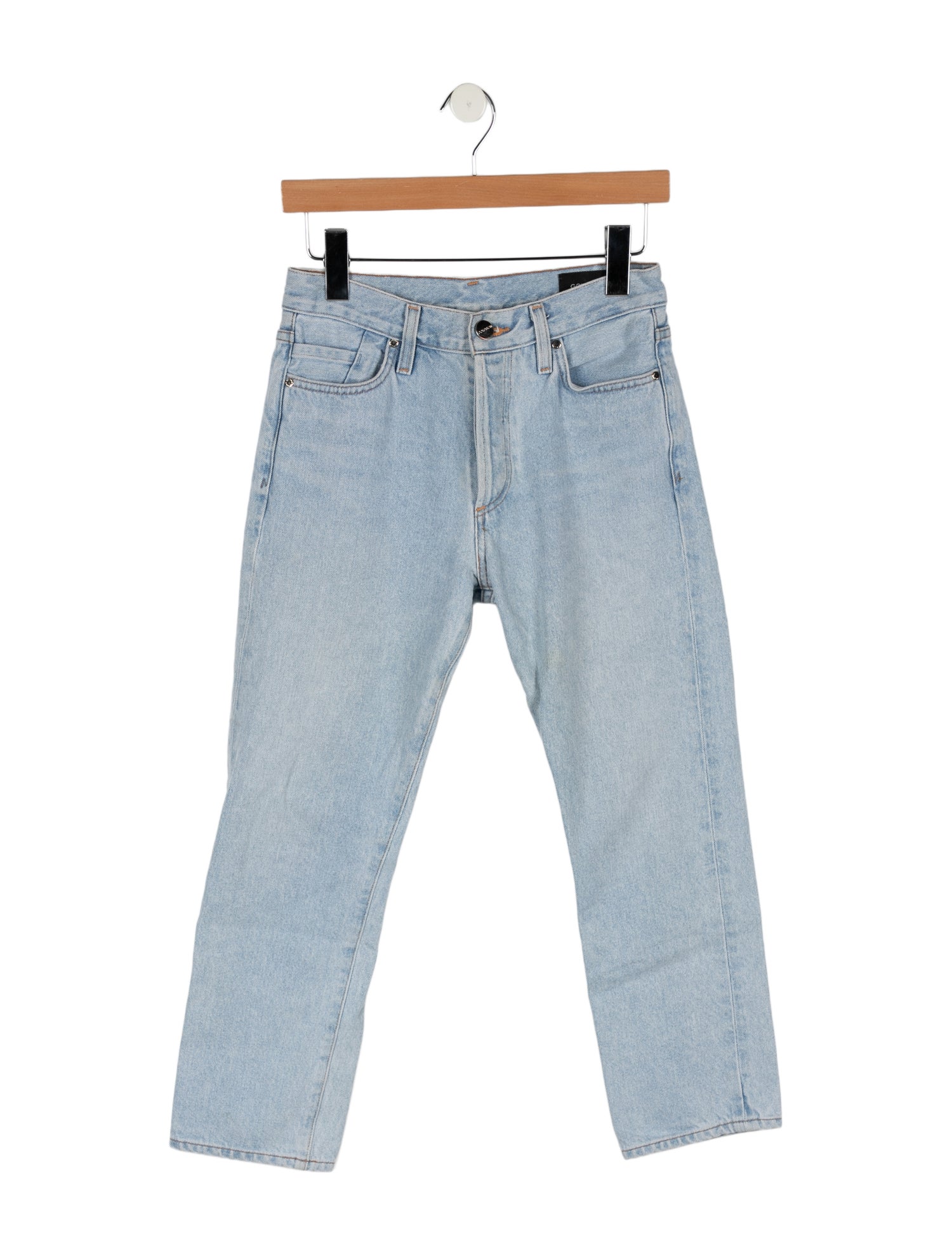 GoldSign Mid-Rise Straight Leg Jeans
