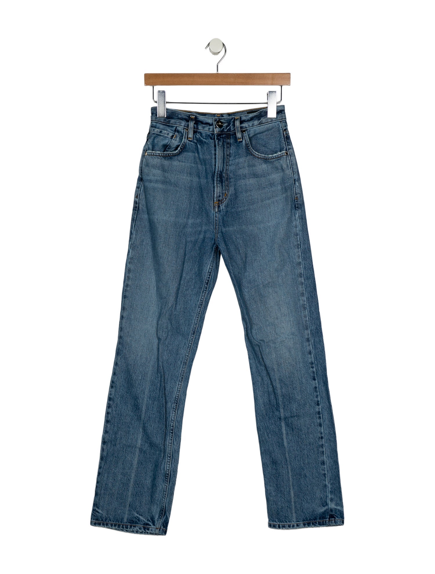 GoldSign High-Rise Straight Leg Jeans