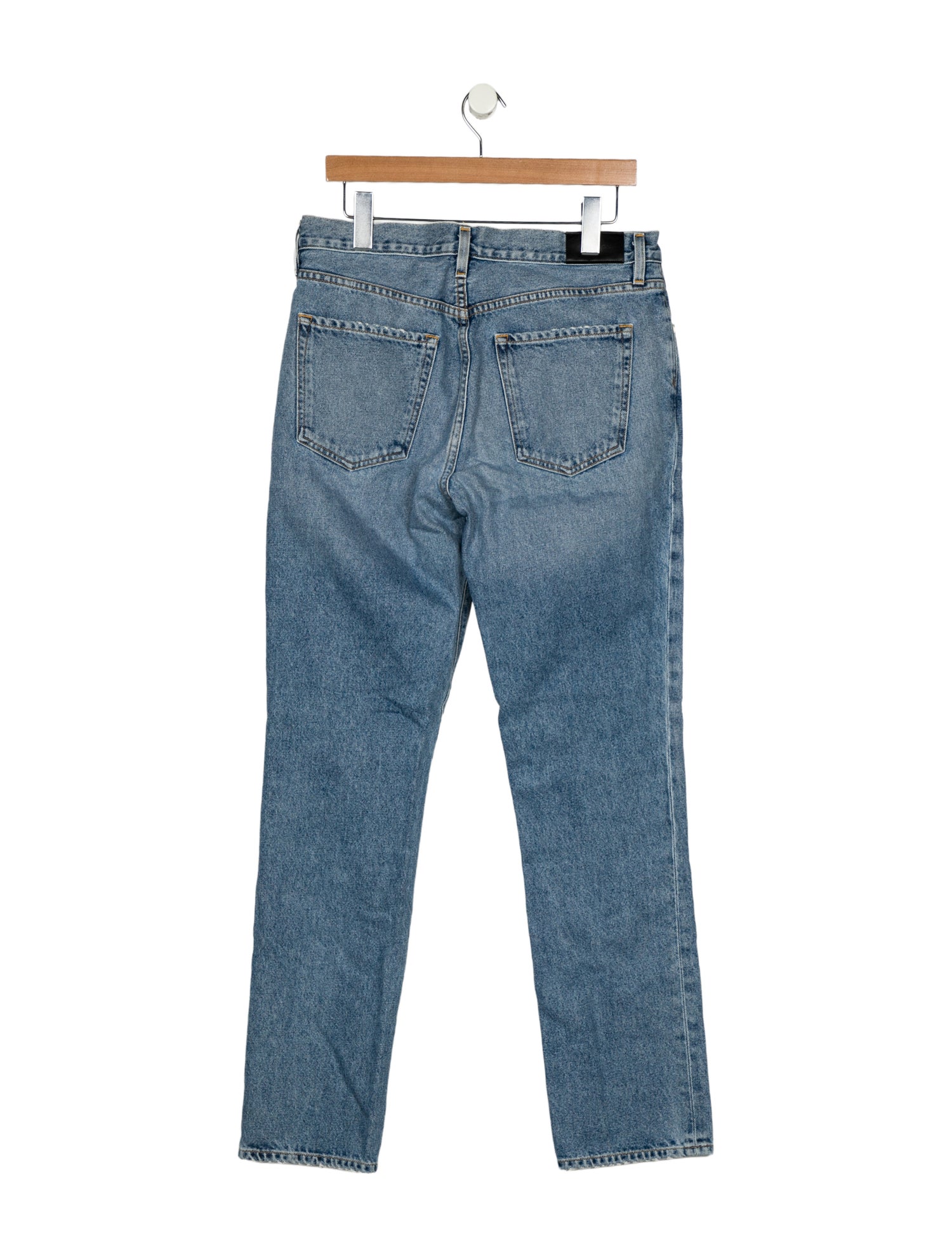 GoldSign Mid-Rise Straight Leg Jeans