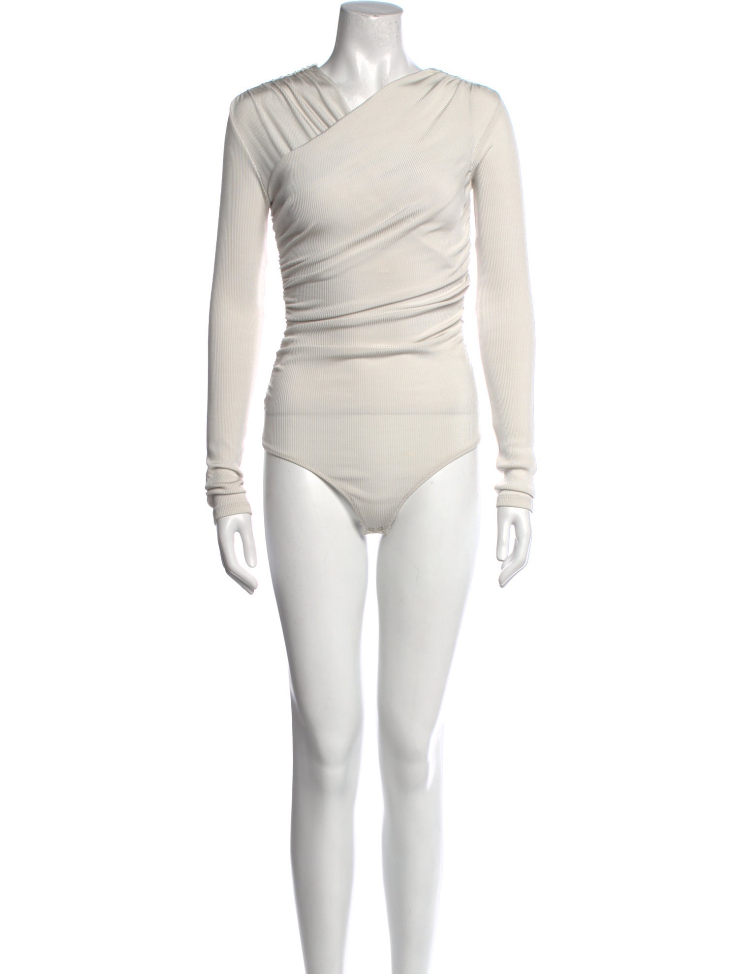 GoldSign One-Shoulder Long Sleeve Bodysuit