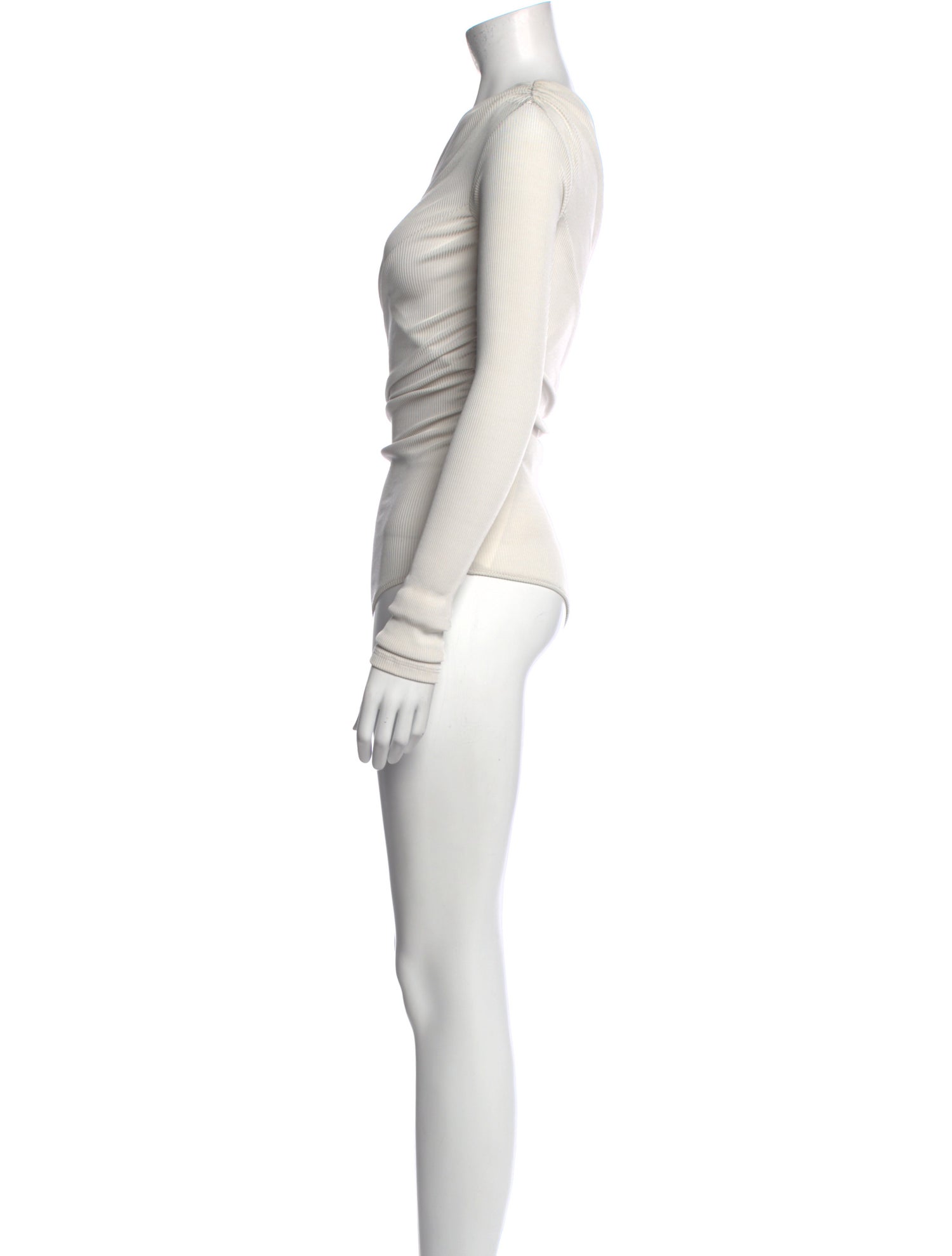 GoldSign One-Shoulder Long Sleeve Bodysuit