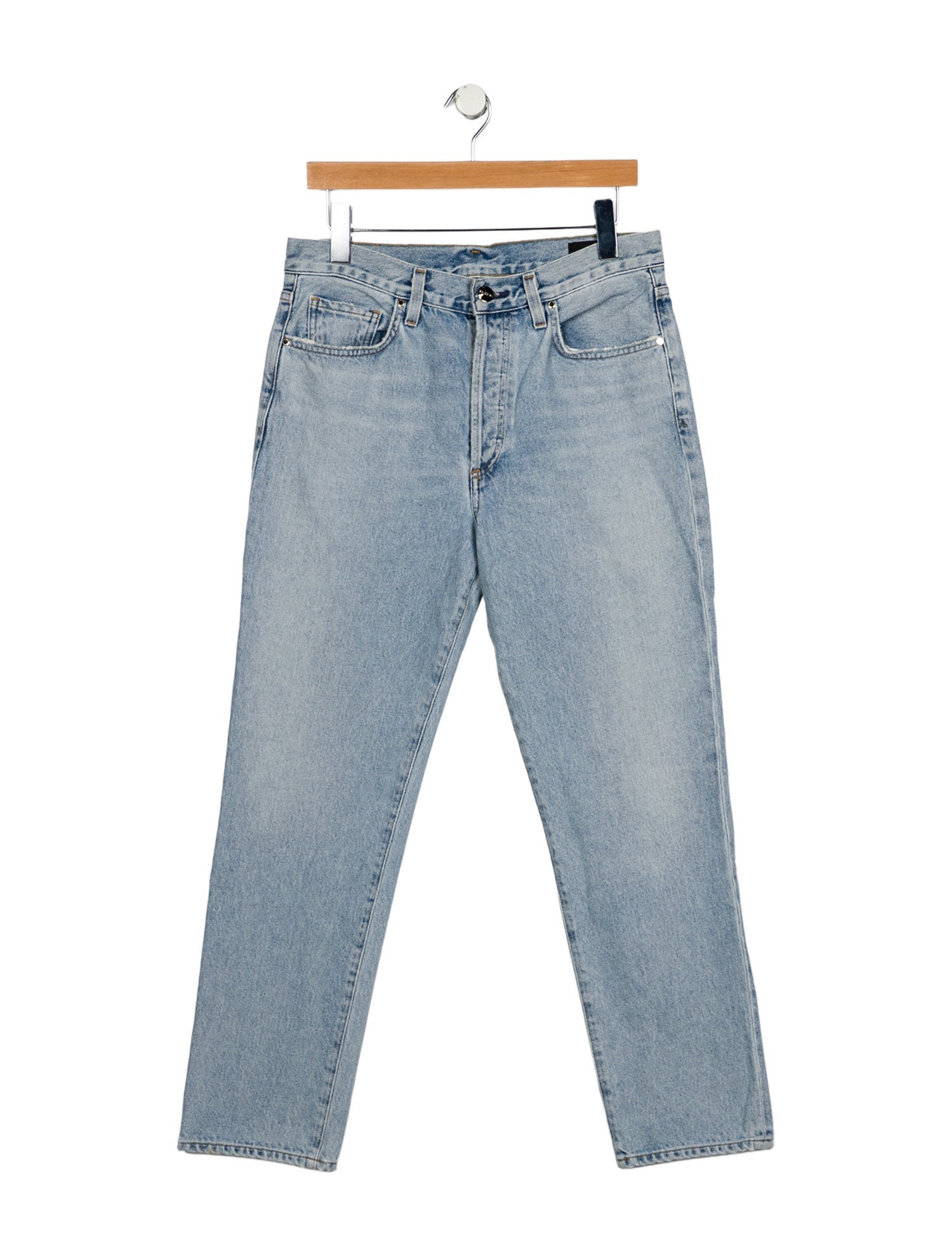 GoldSign Mid-Rise Straight Leg Jeans