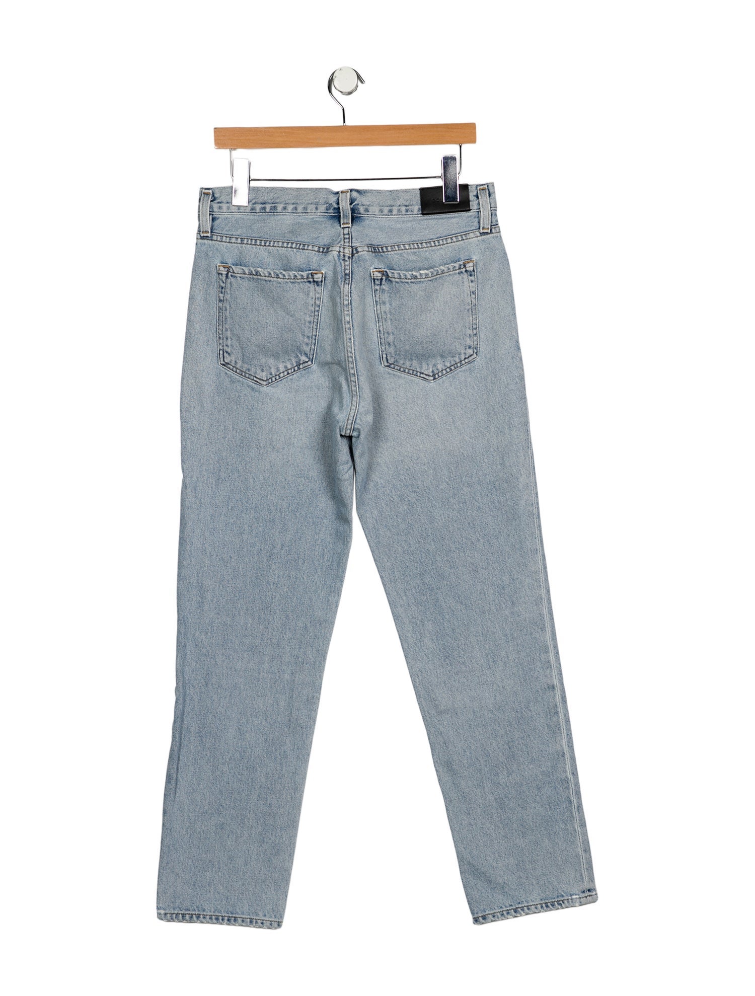GoldSign Mid-Rise Straight Leg Jeans