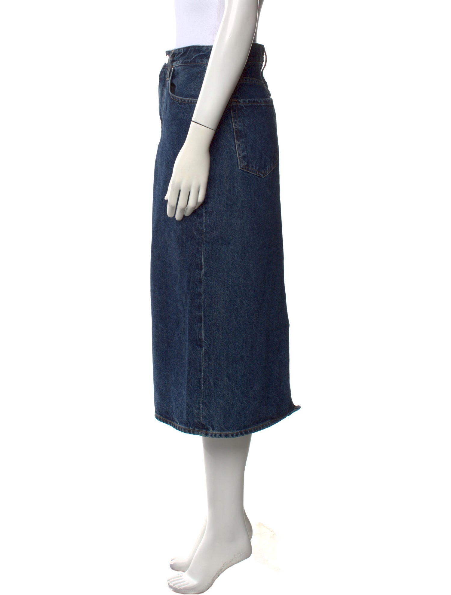 GoldSign Cutout Accent Midi Length Skirt