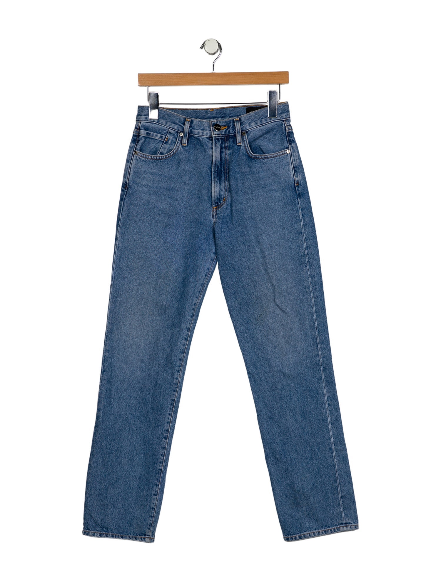 GoldSign High-Rise Straight Leg Jeans