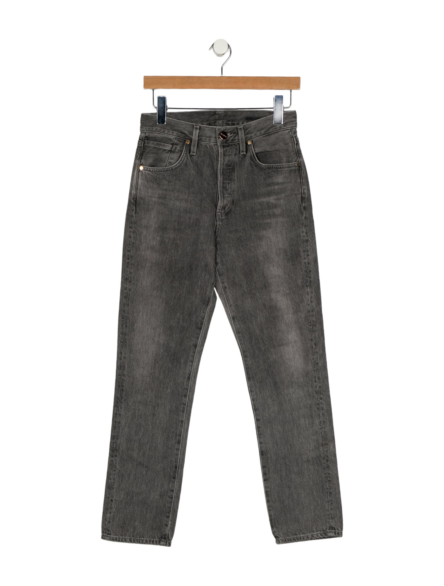 GoldSign Mid-Rise Straight Leg Jeans