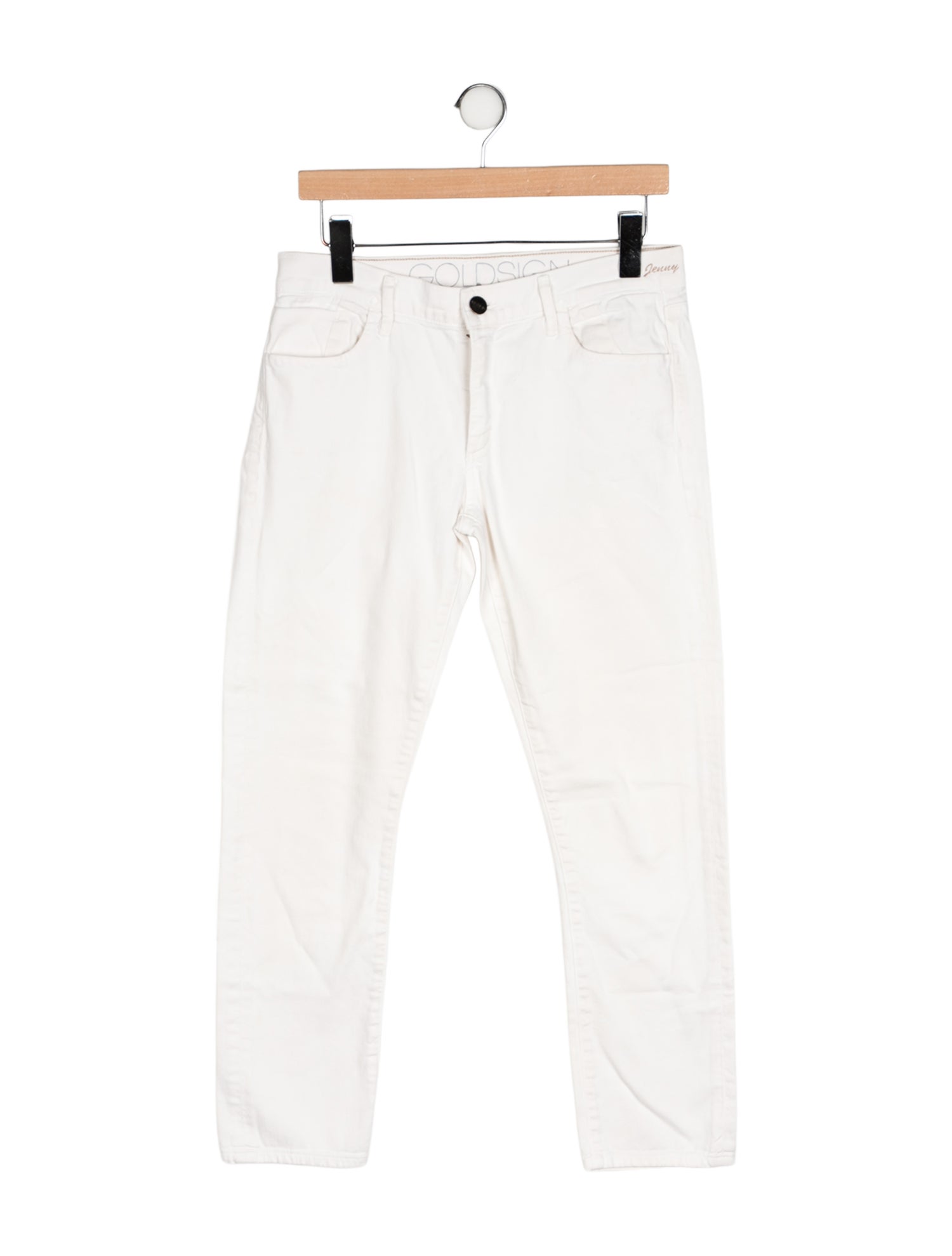 GoldSign Mid-Rise Straight Leg Jeans