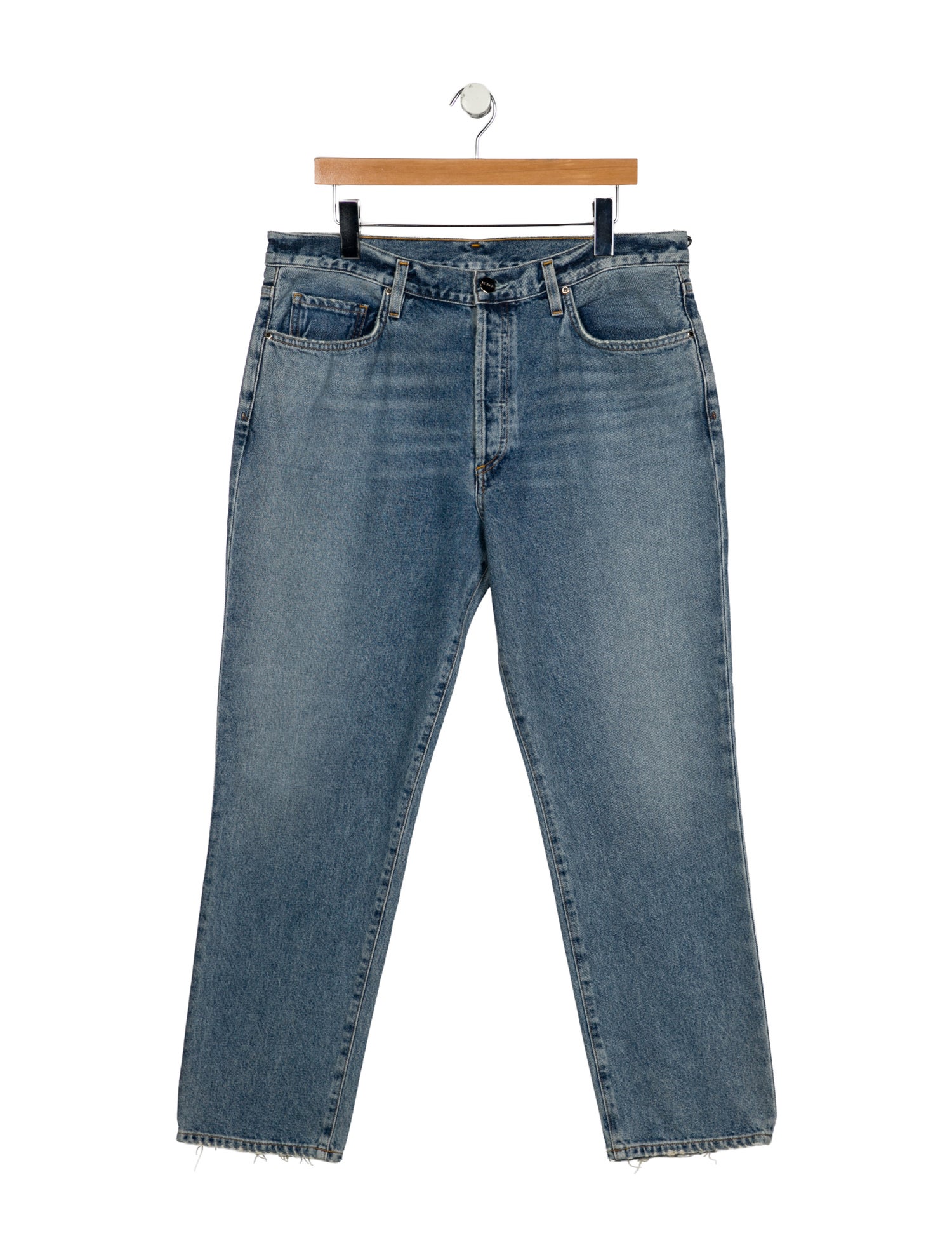 GoldSign High-Rise Straight Leg Jeans