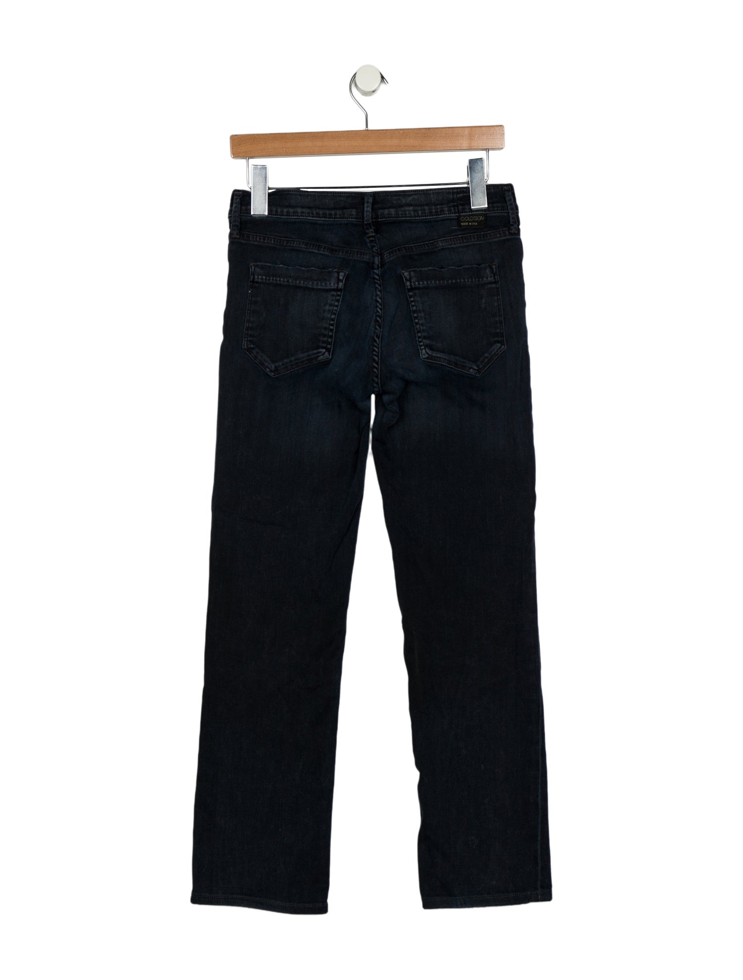 GoldSign Low-Rise Straight Leg Jeans