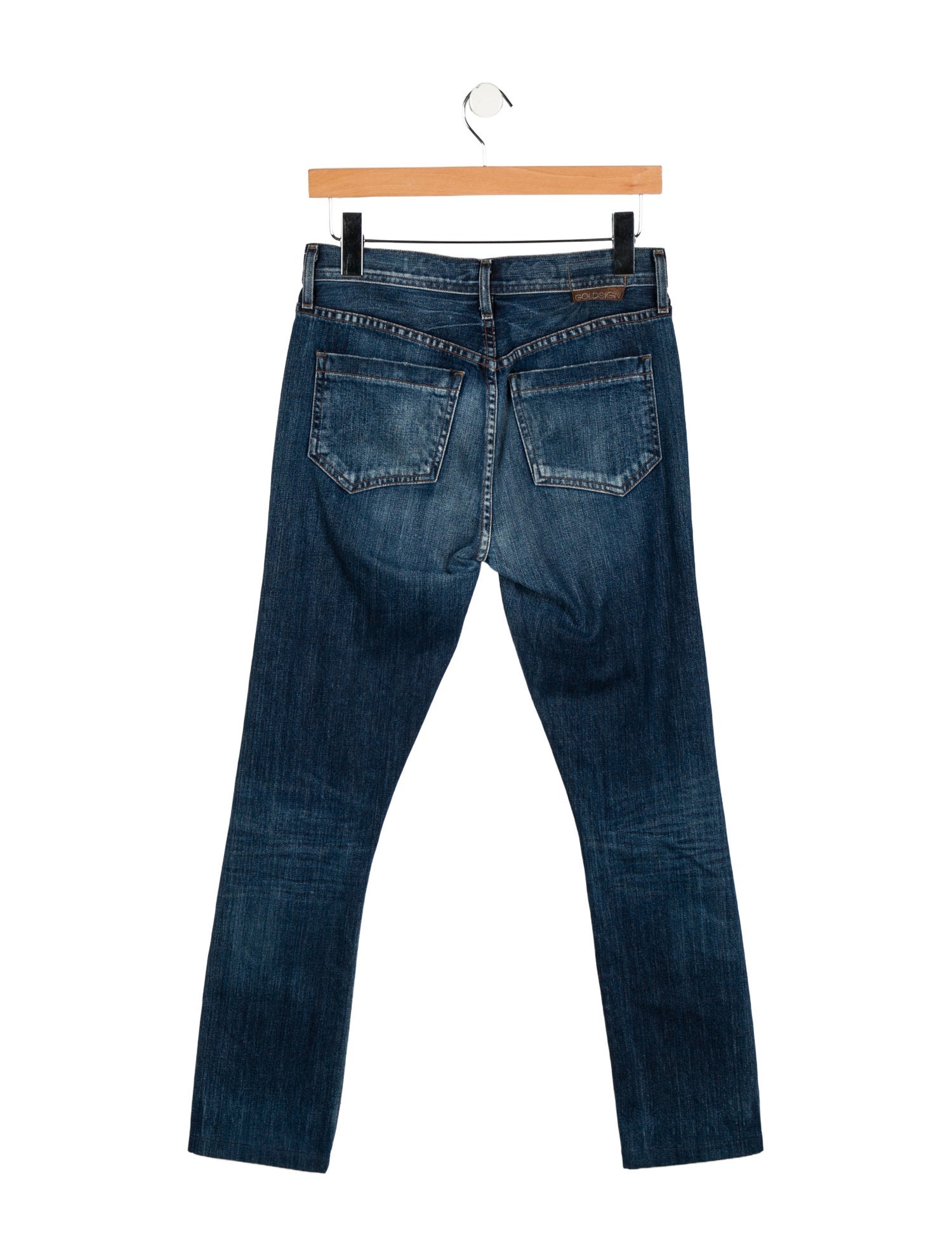 GoldSign Mid-Rise Straight Leg Jeans