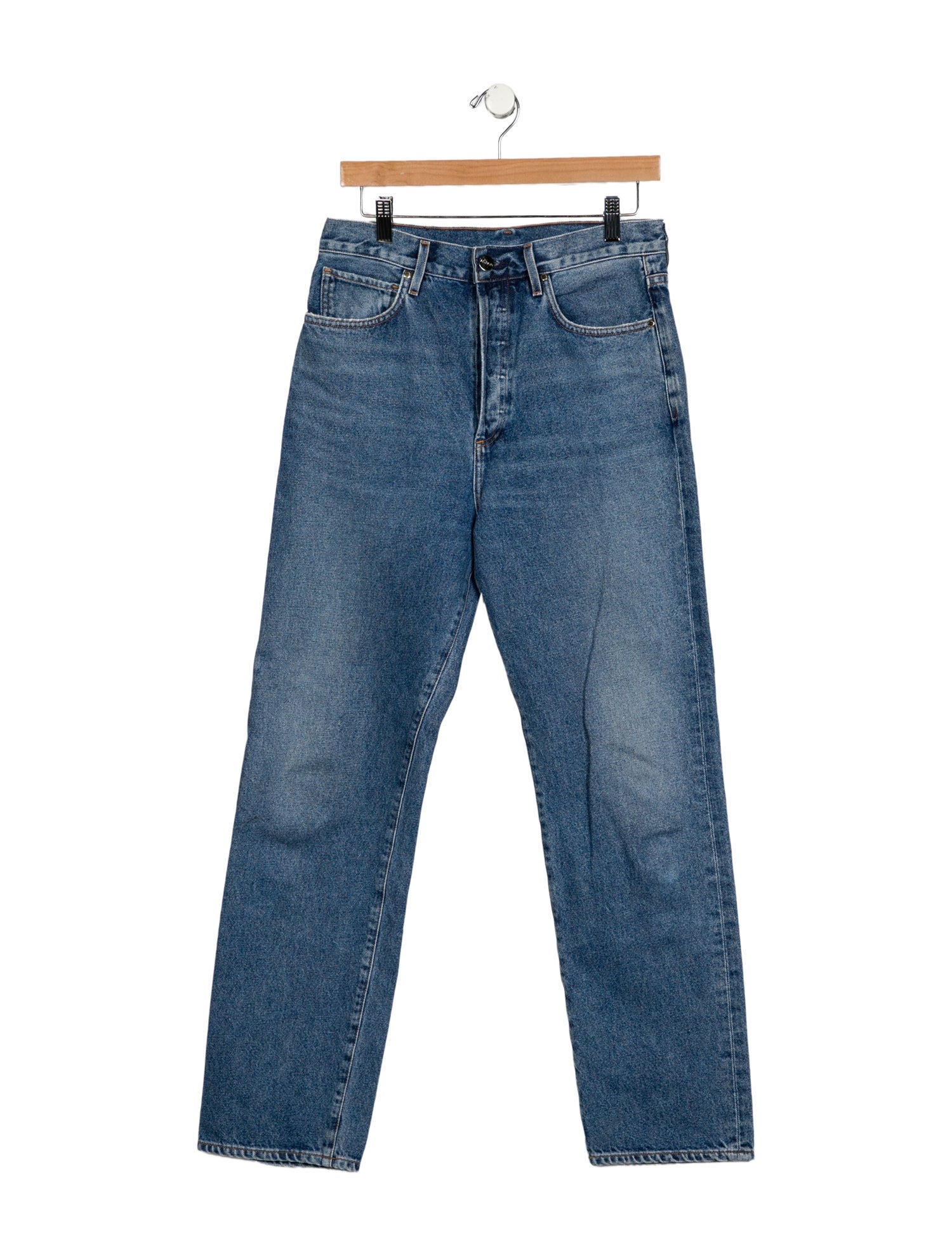 GoldSign High-Rise Straight Leg Jeans
