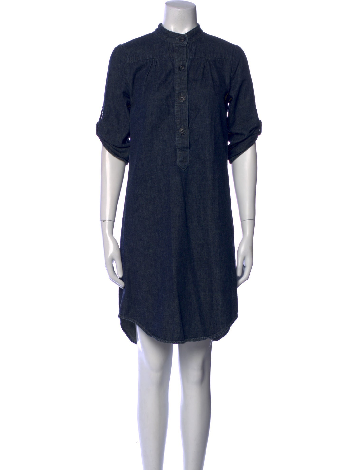 GoldSign Mock Neck Knee-Length Dress