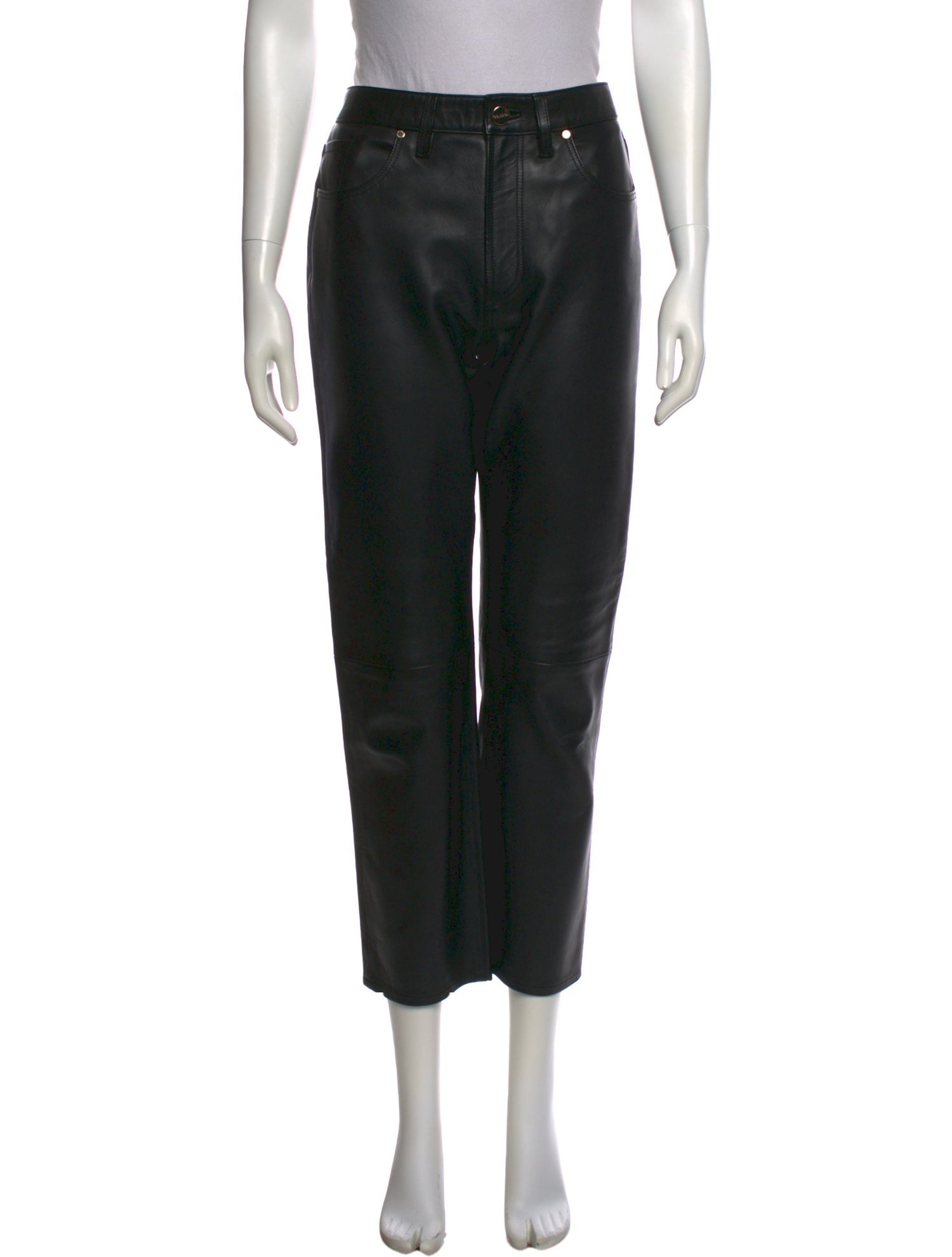 GoldSign Lamb Leather Straight Leg Pants