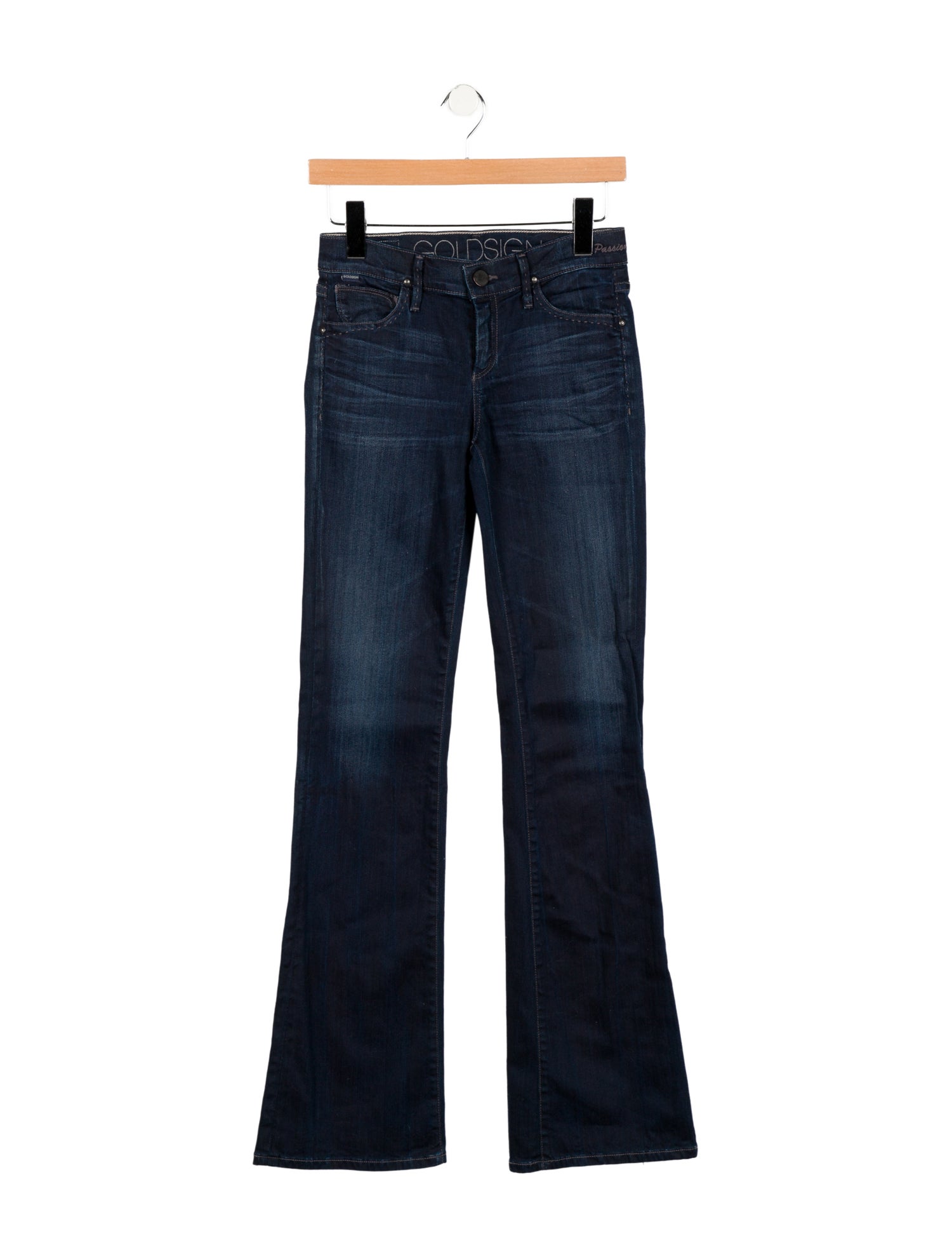 GoldSign Low-Rise Straight Leg Jeans