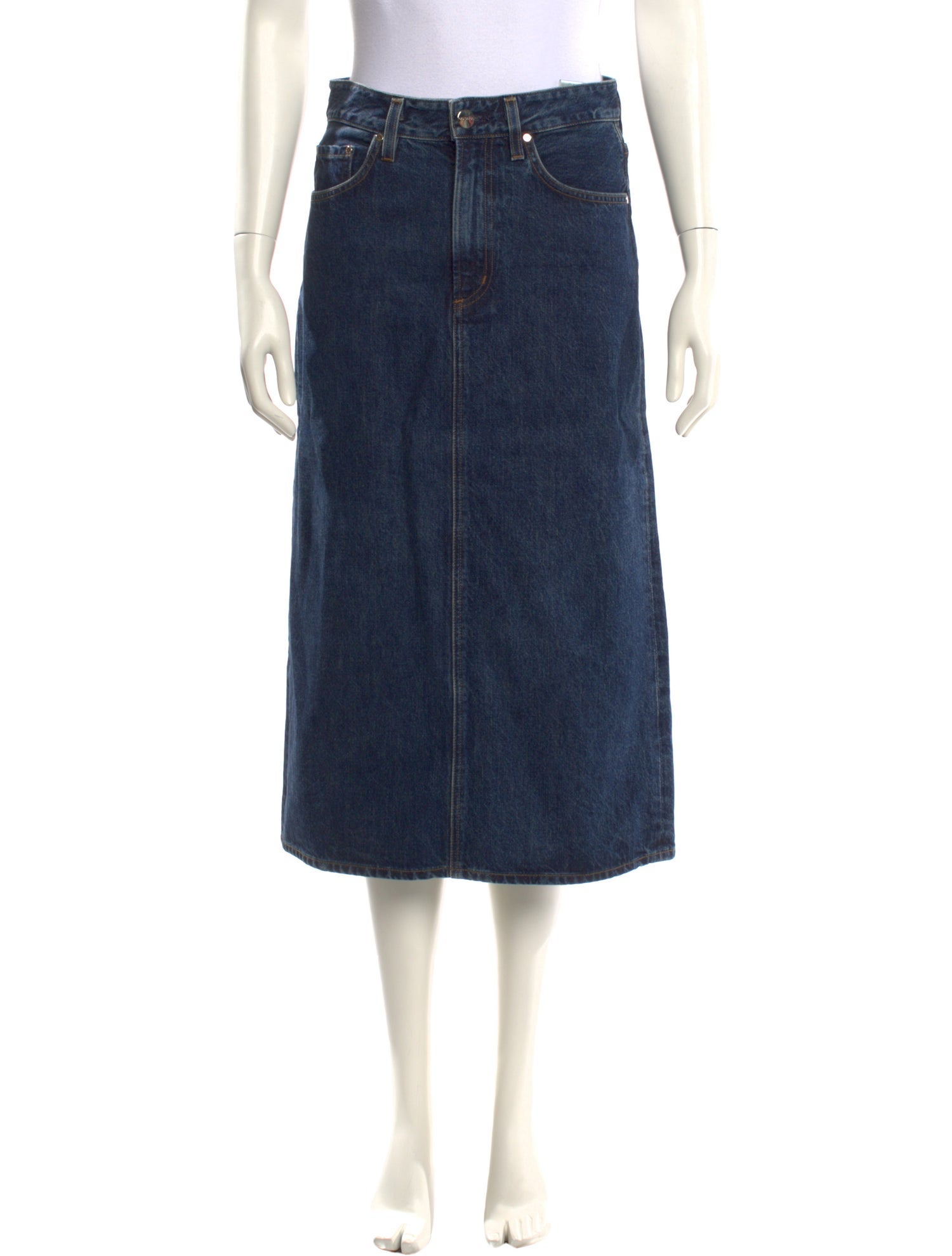 GoldSign Cutout Accent Midi Length Skirt