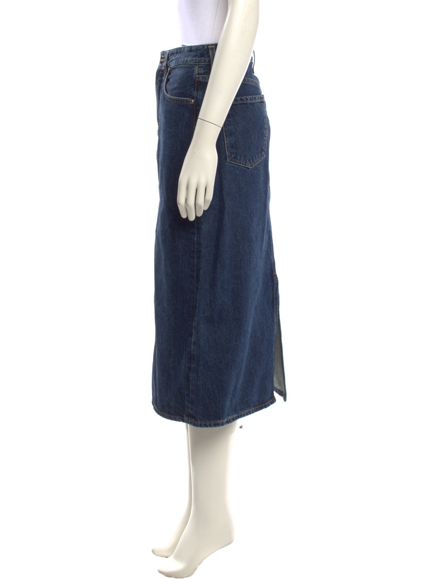 GoldSign Cutout Accent Midi Length Skirt