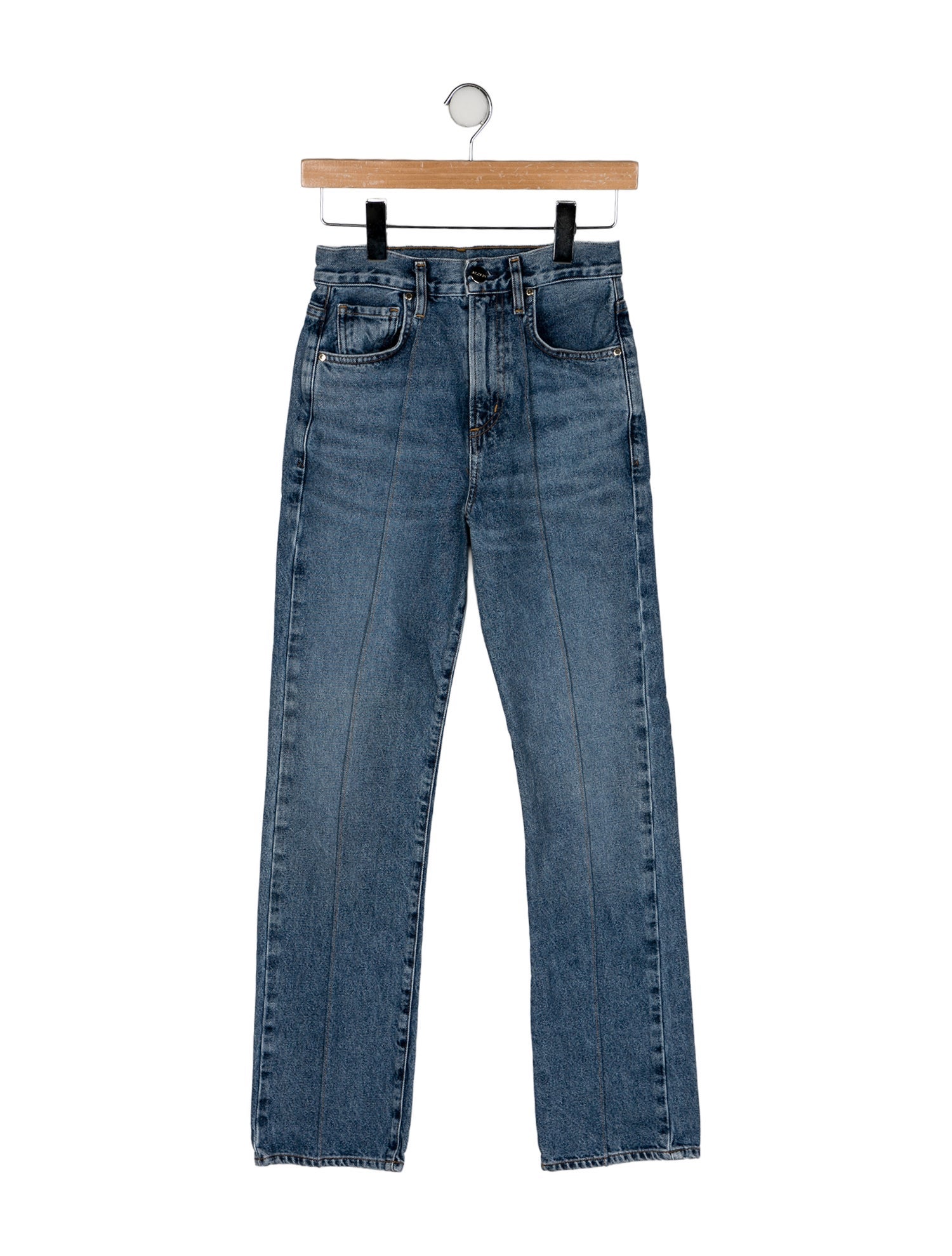 GoldSign High-Rise Straight Leg Jeans