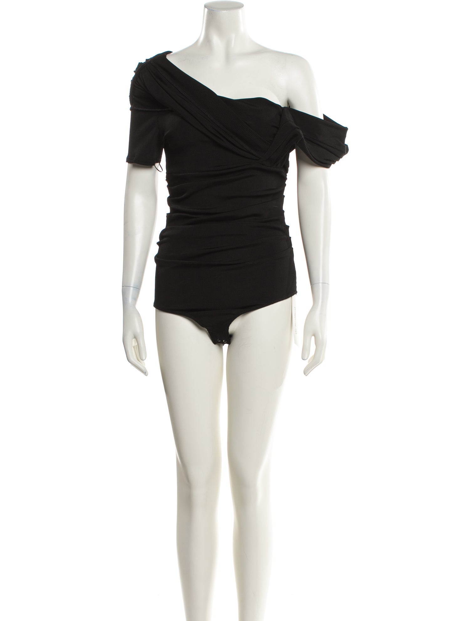 GoldSign One-Shoulder Short Sleeve Bodysuit