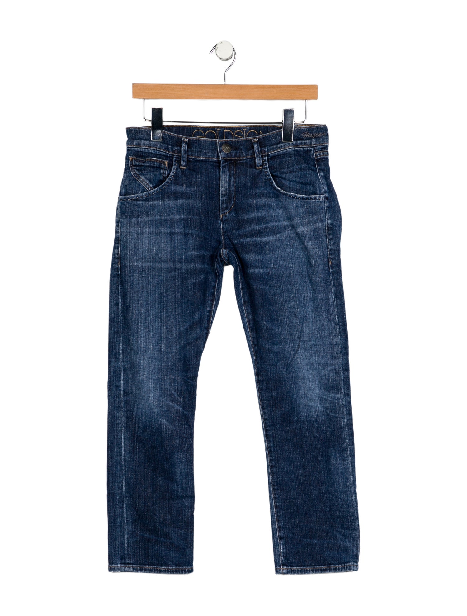 GoldSign Mid-Rise Straight Leg Jeans