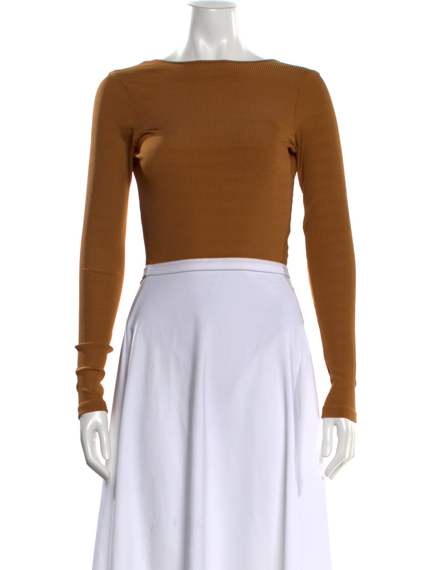 GoldSign Bateau Neckline Long Sleeve Crop Top w/ Tags