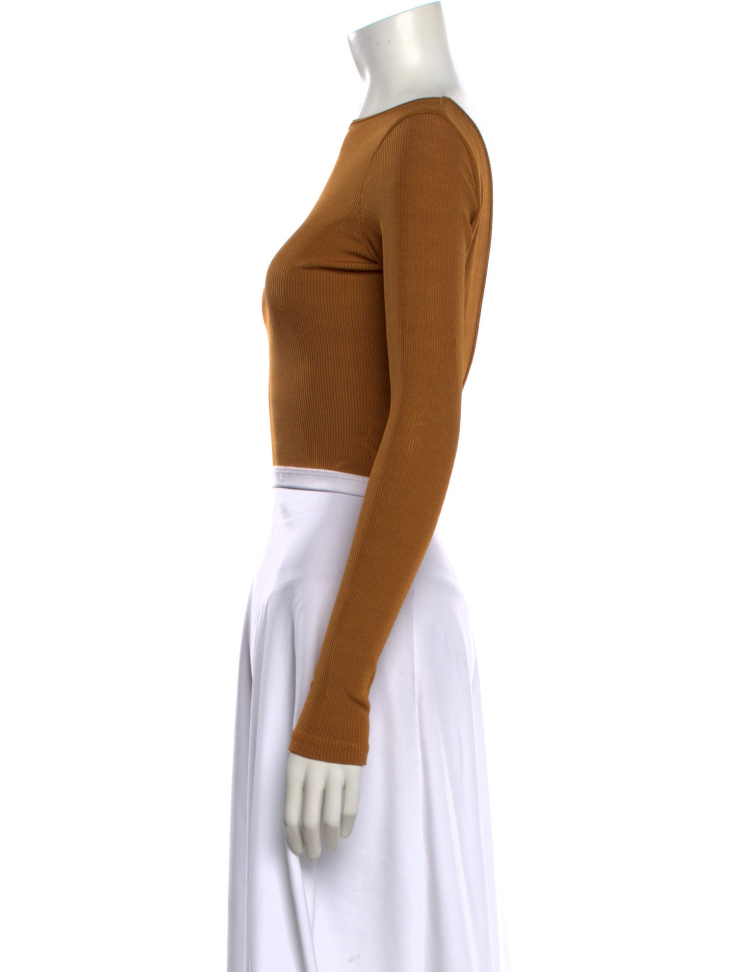 GoldSign Bateau Neckline Long Sleeve Crop Top w/ Tags