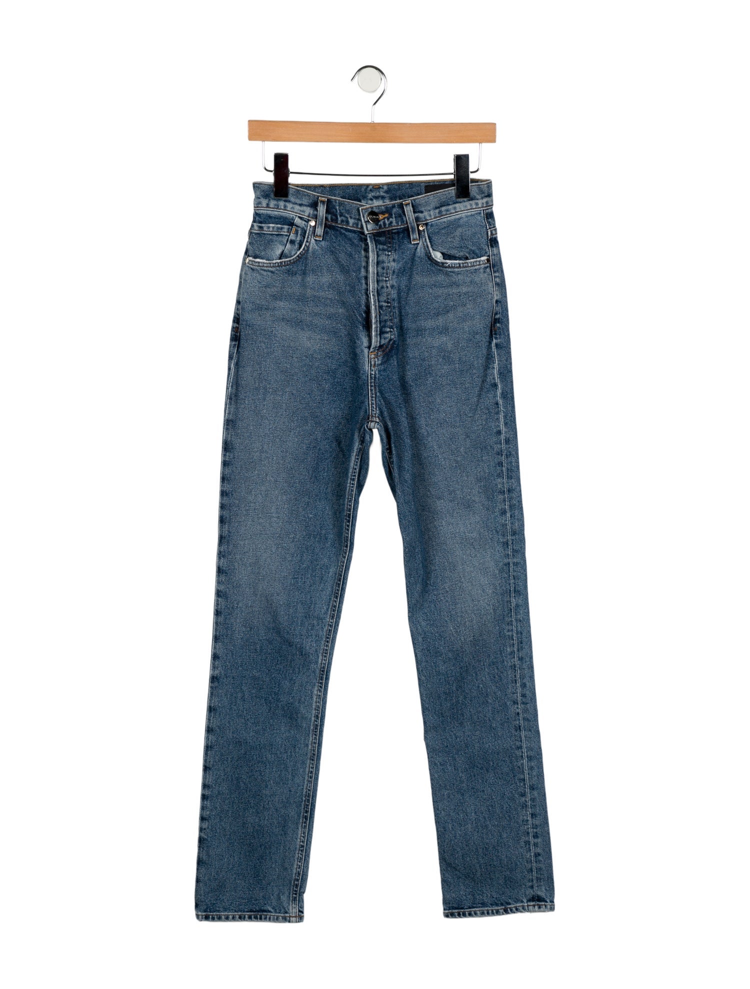 GoldSign High-Rise Straight Leg Jeans