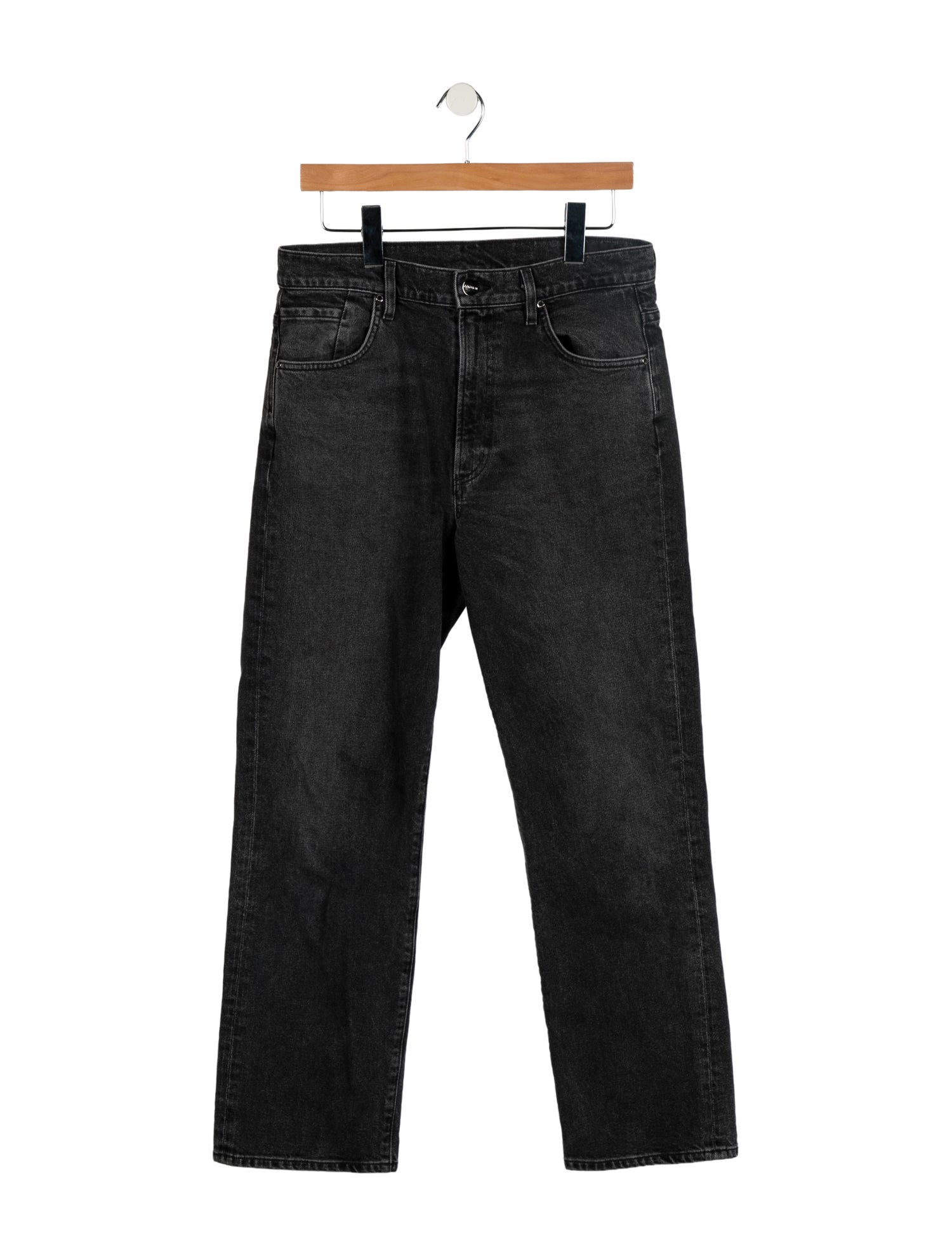 GoldSign Mid-Rise Straight Leg Jeans