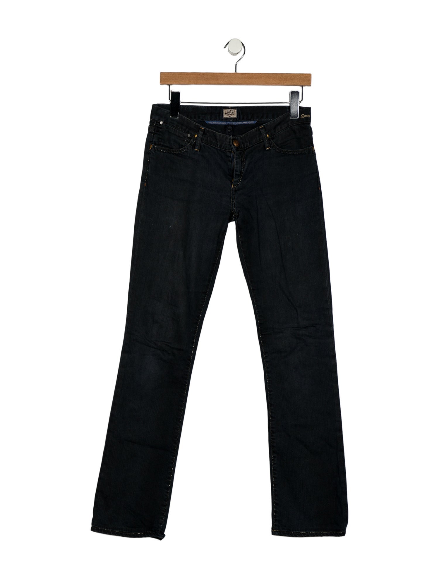 GoldSign Low-Rise Straight Leg Jeans
