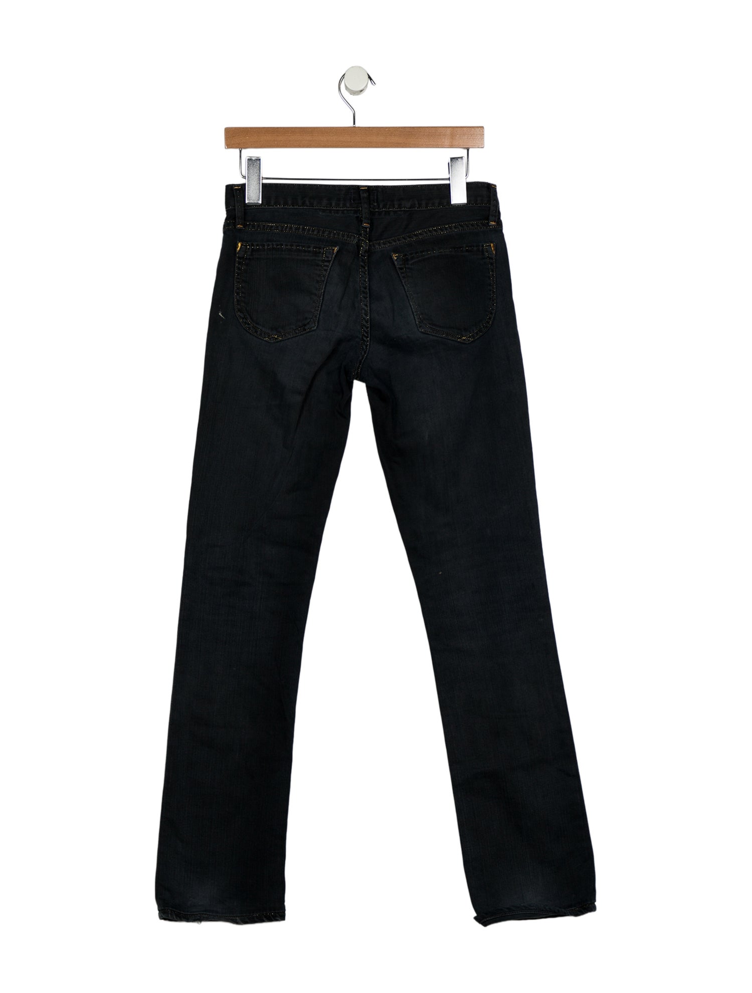 GoldSign Low-Rise Straight Leg Jeans