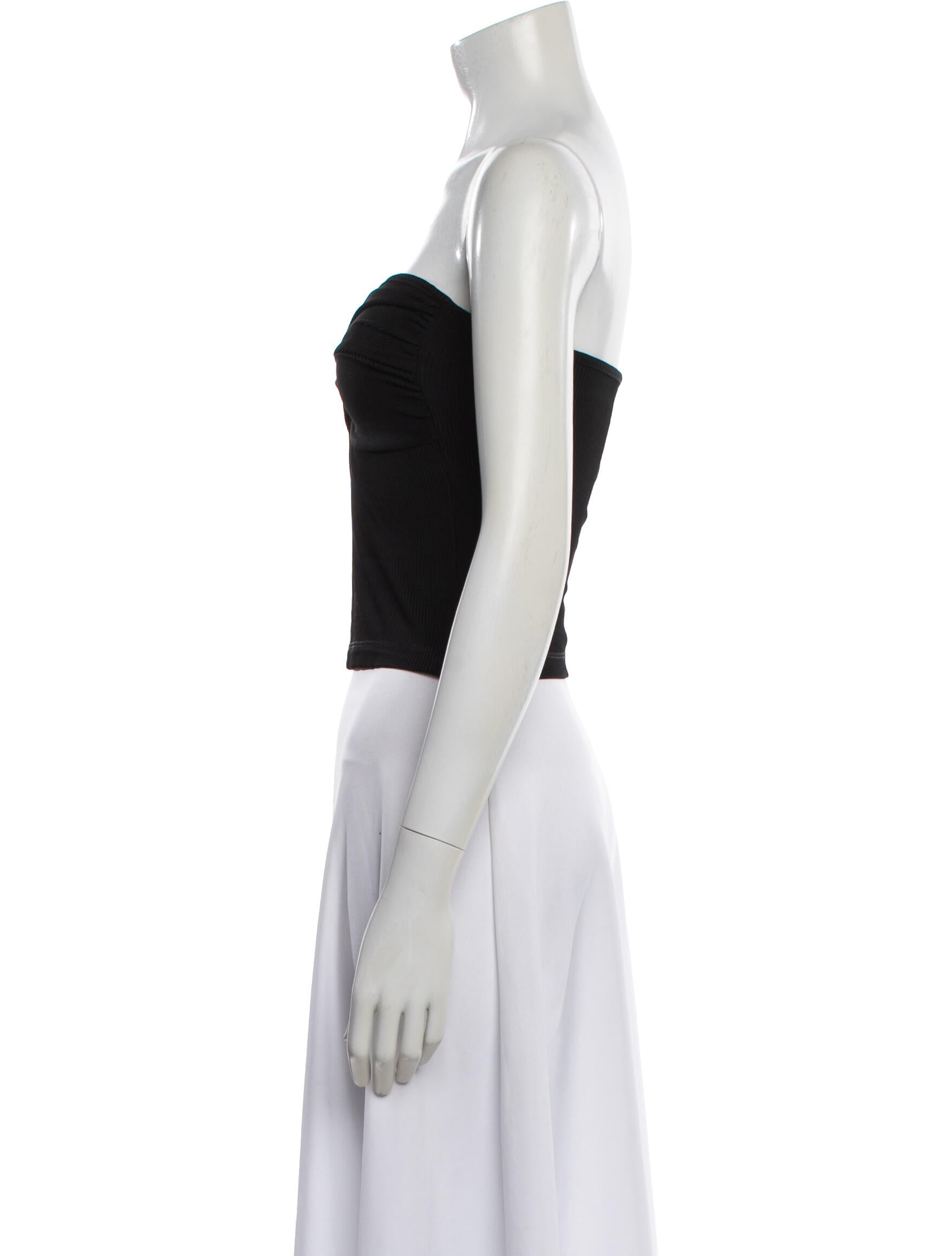 GoldSign Strapless Crop Top