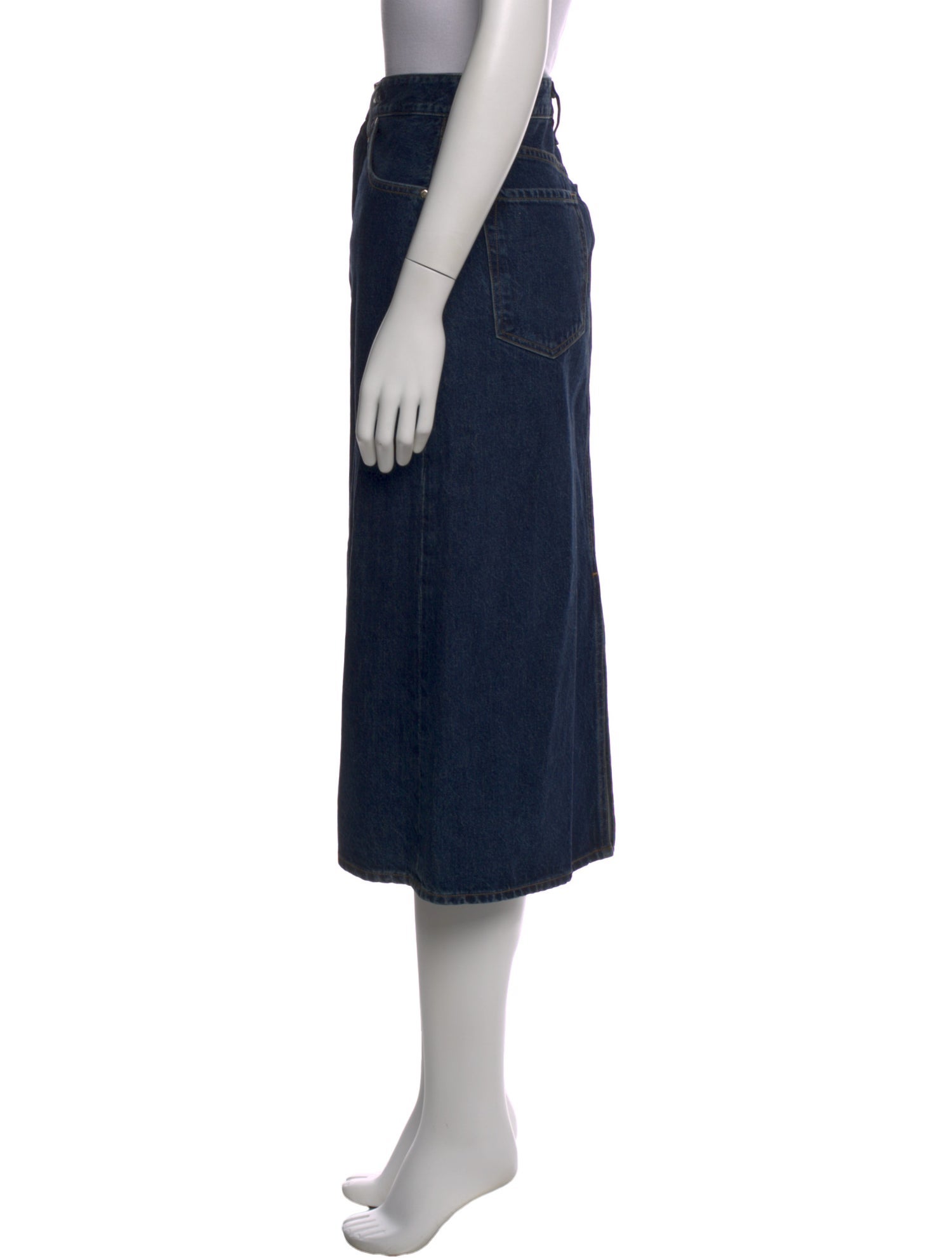 GoldSign Cutout Accent Midi Length Skirt