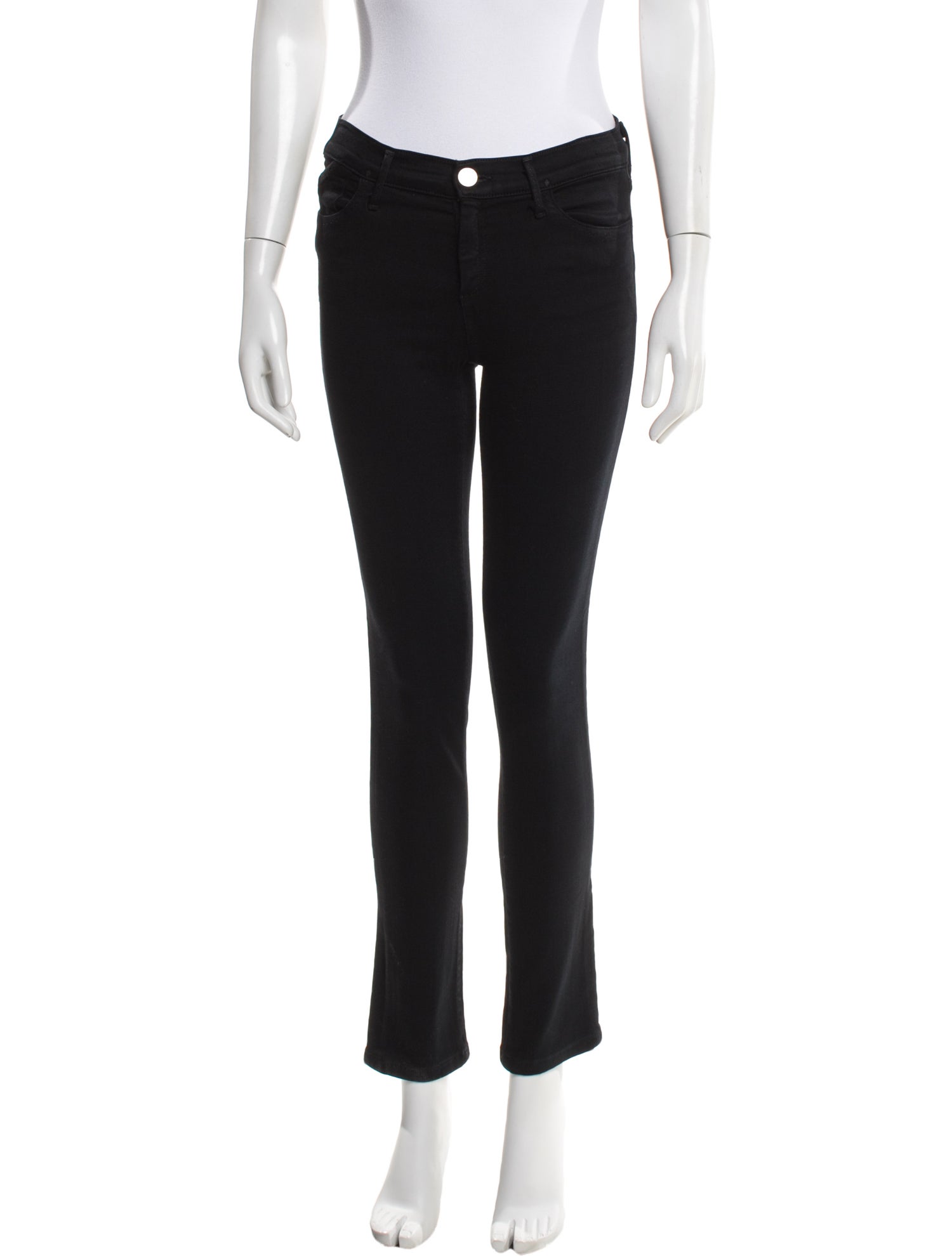 GoldSign Mid-Rise Straight Leg Jeans