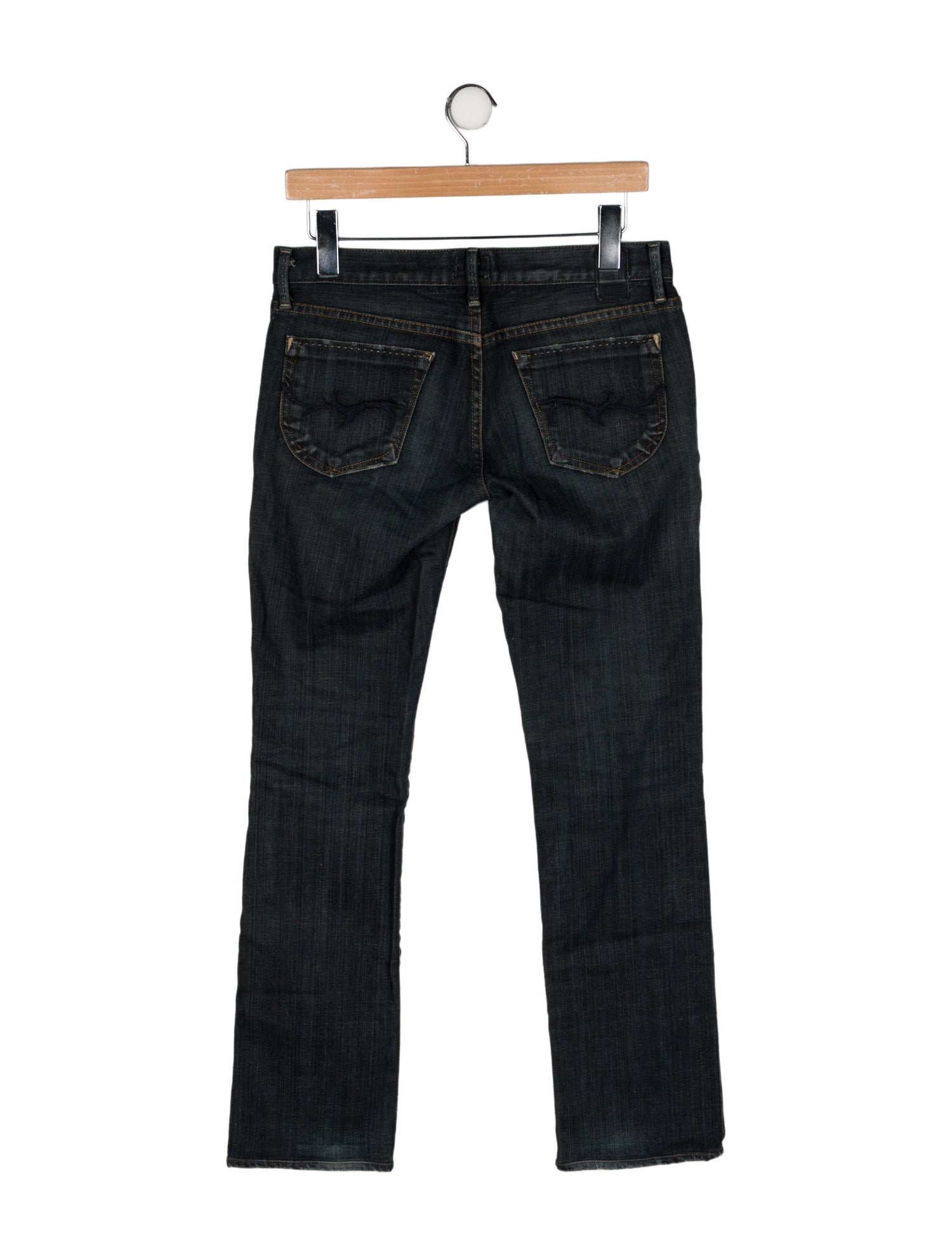 GoldSign Mid-Rise Straight Leg Jeans