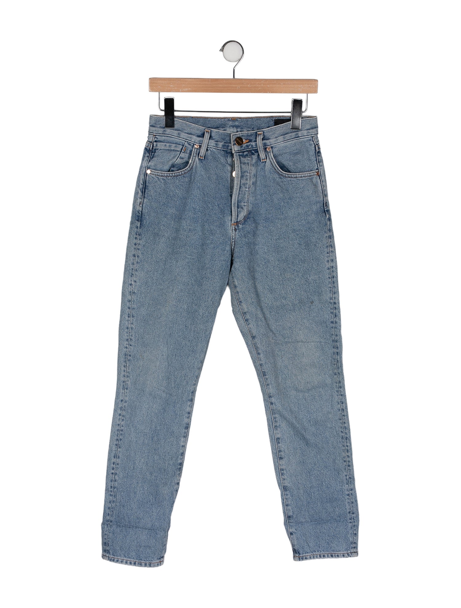 GoldSign Mid-Rise Straight Leg Jeans