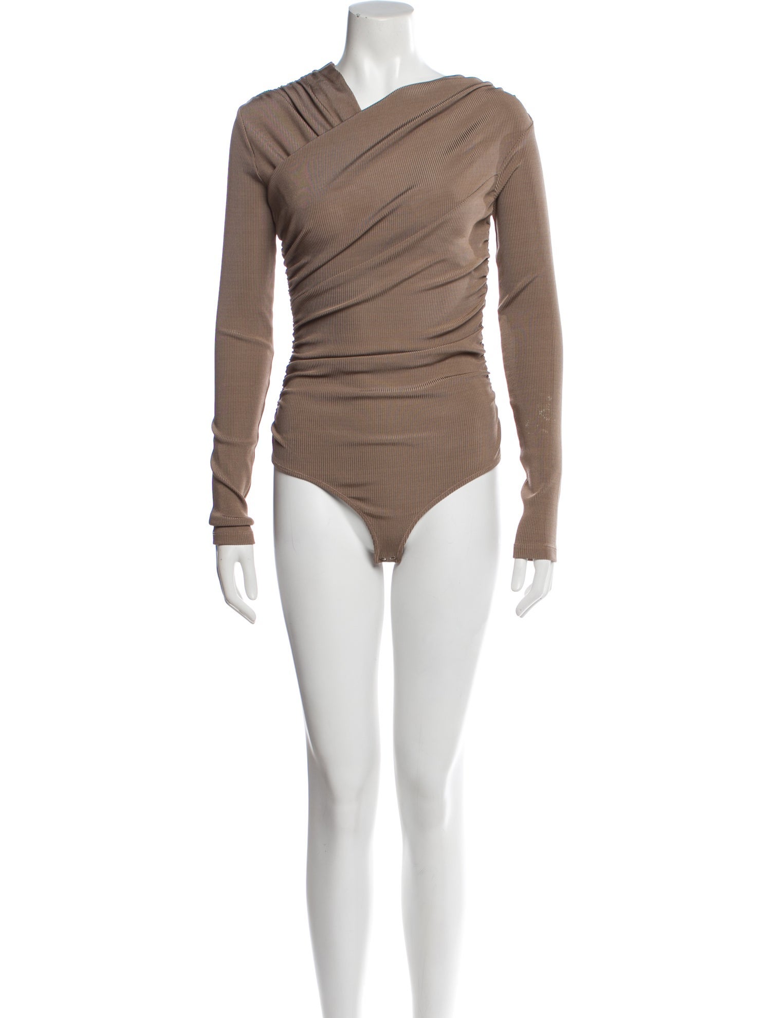 GoldSign Asymmetrical Long Sleeve Bodysuit