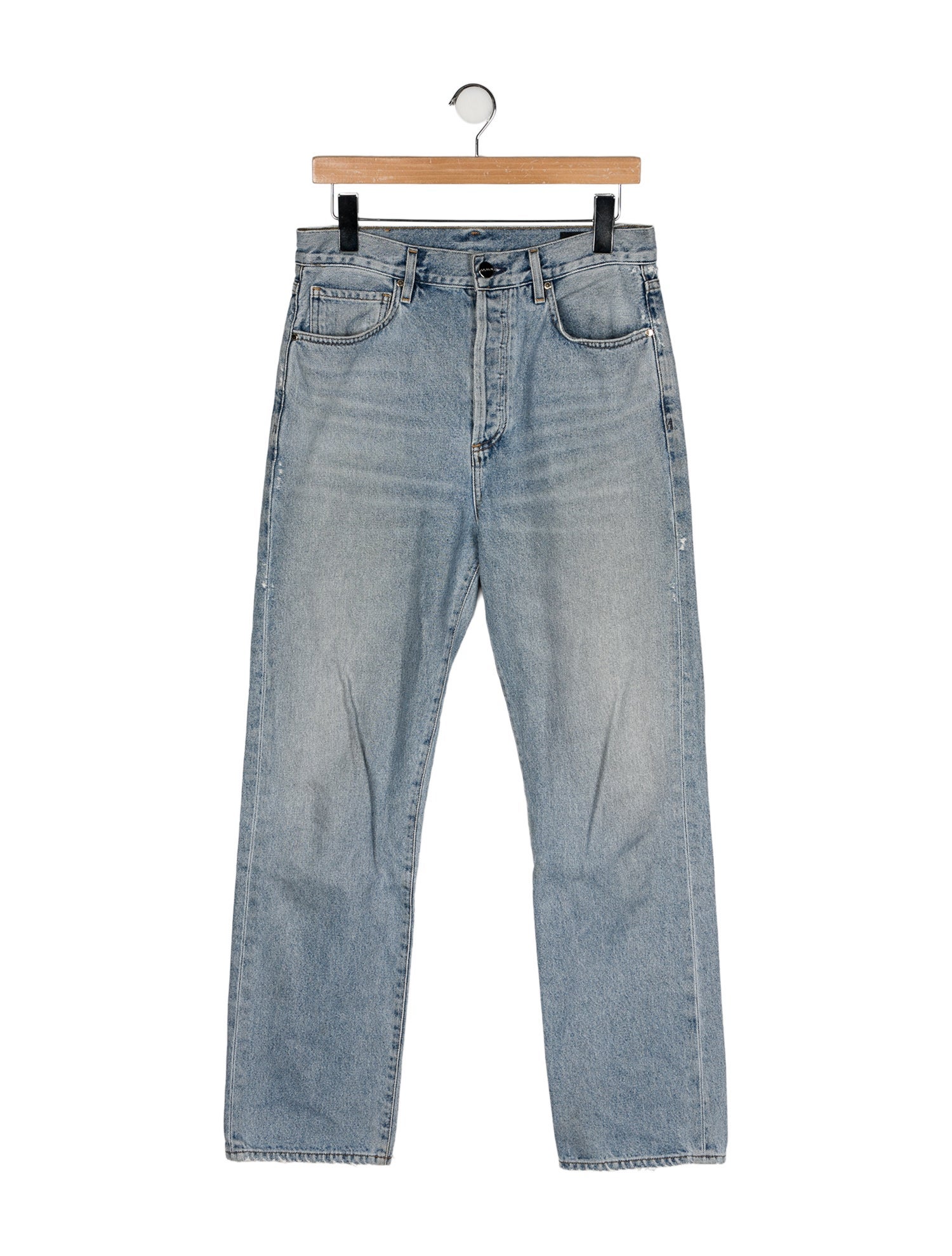 GoldSign High-Rise Straight Leg Jeans