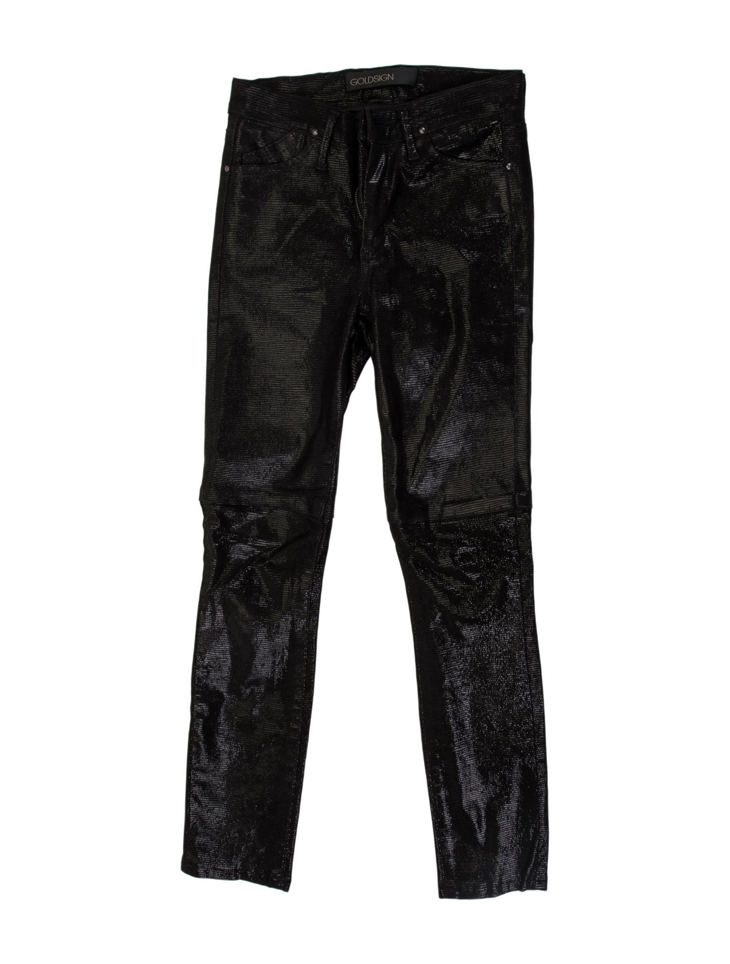 GoldSign Leather Skinny Leg Pants