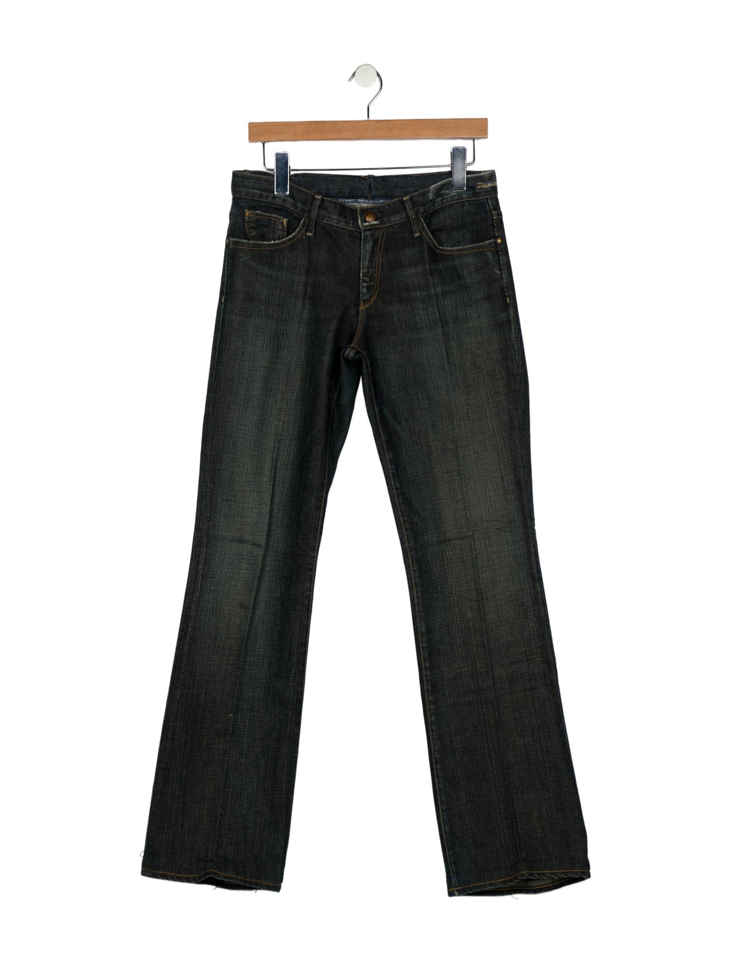 GoldSign Mid-Rise Wide Leg Jeans